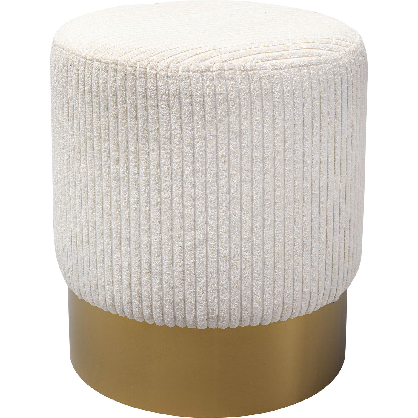 Пуф Cherry Beige Cord Brass, Ø35 см