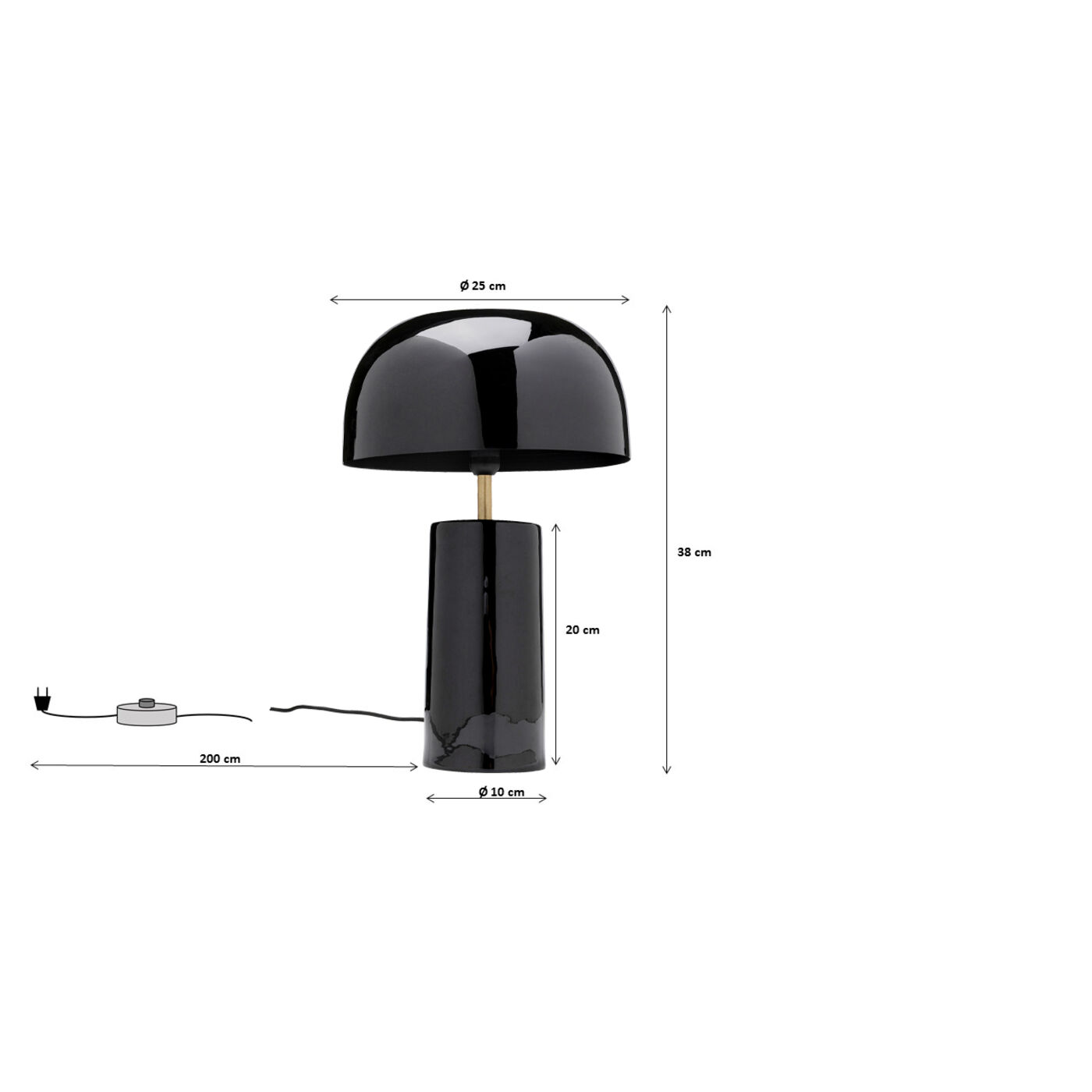 Светильник настольный Loungy Black ракурс 8