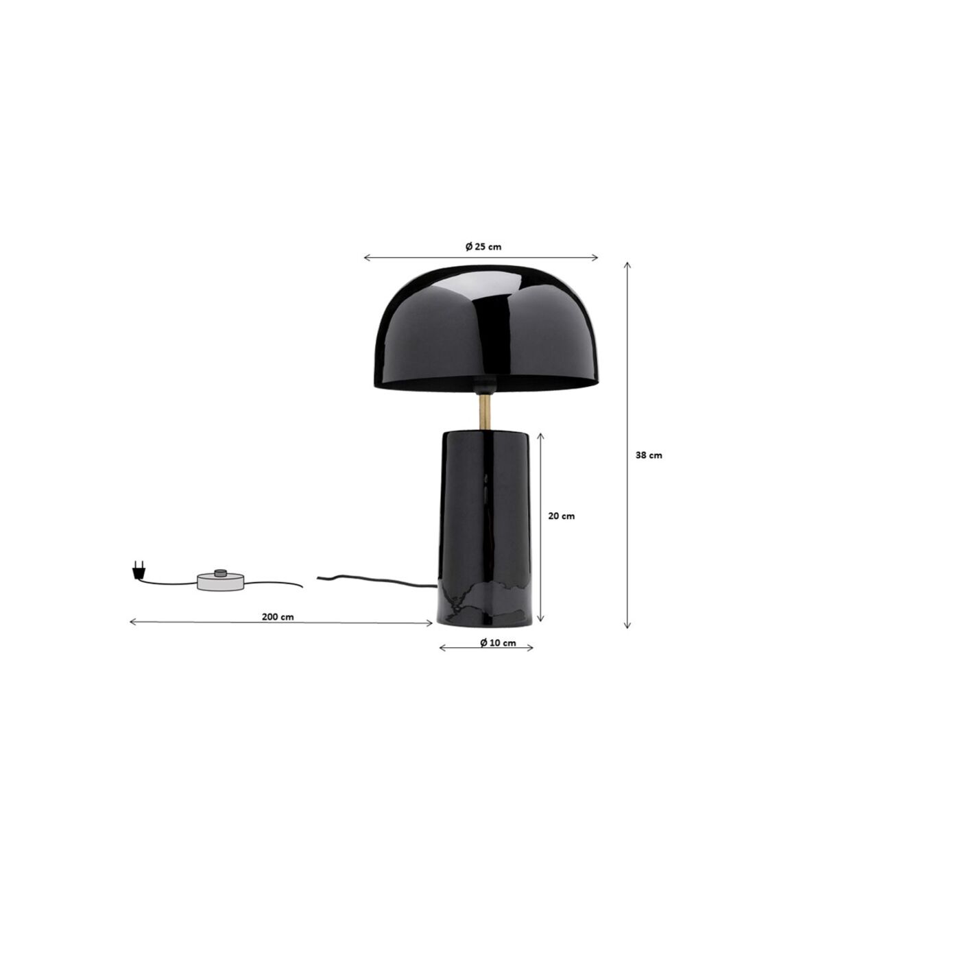 Светильник настольный Loungy Black ракурс 6