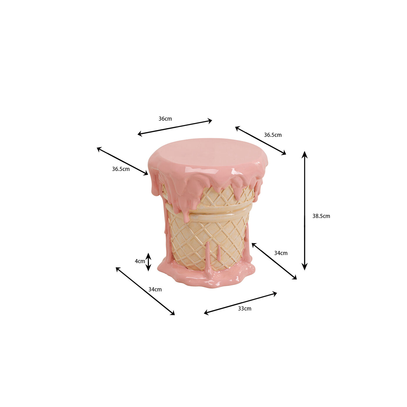 Пуф Ice Cream Pink ракурс 5