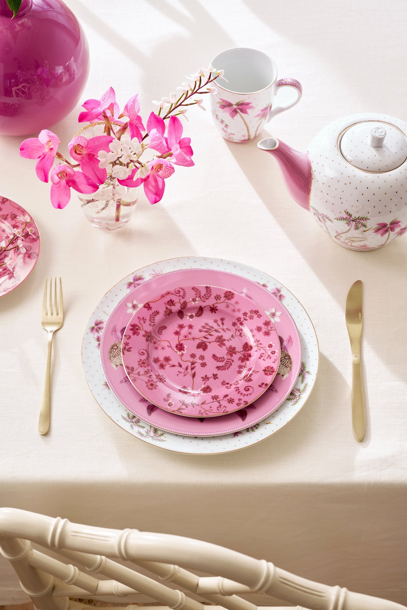Набор тарелок (2 шт.) Jolie Flowers Pink, Ø17 см