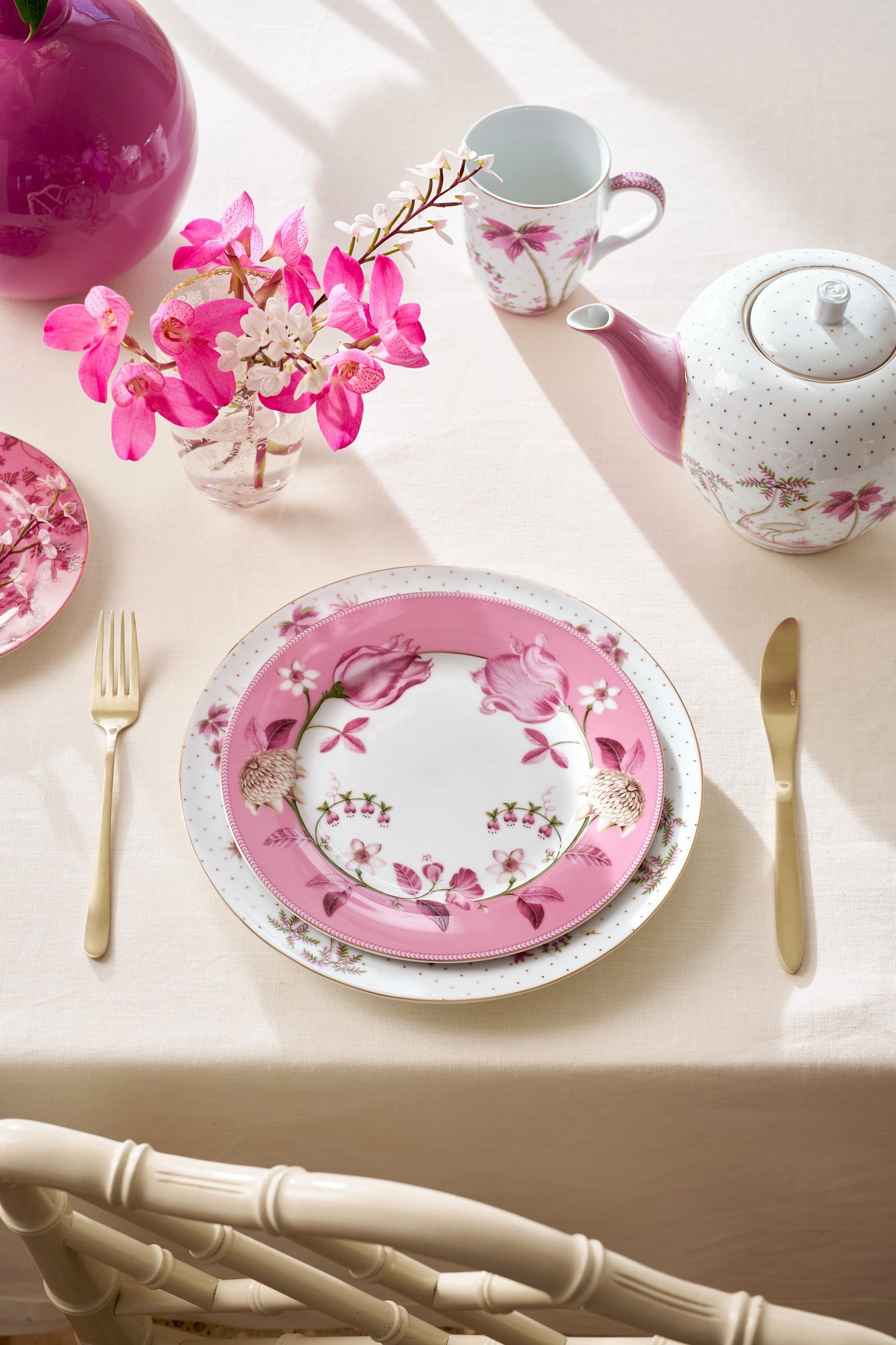 Набор тарелок (2 шт.) Jolie Tulip Pink, Ø23 см