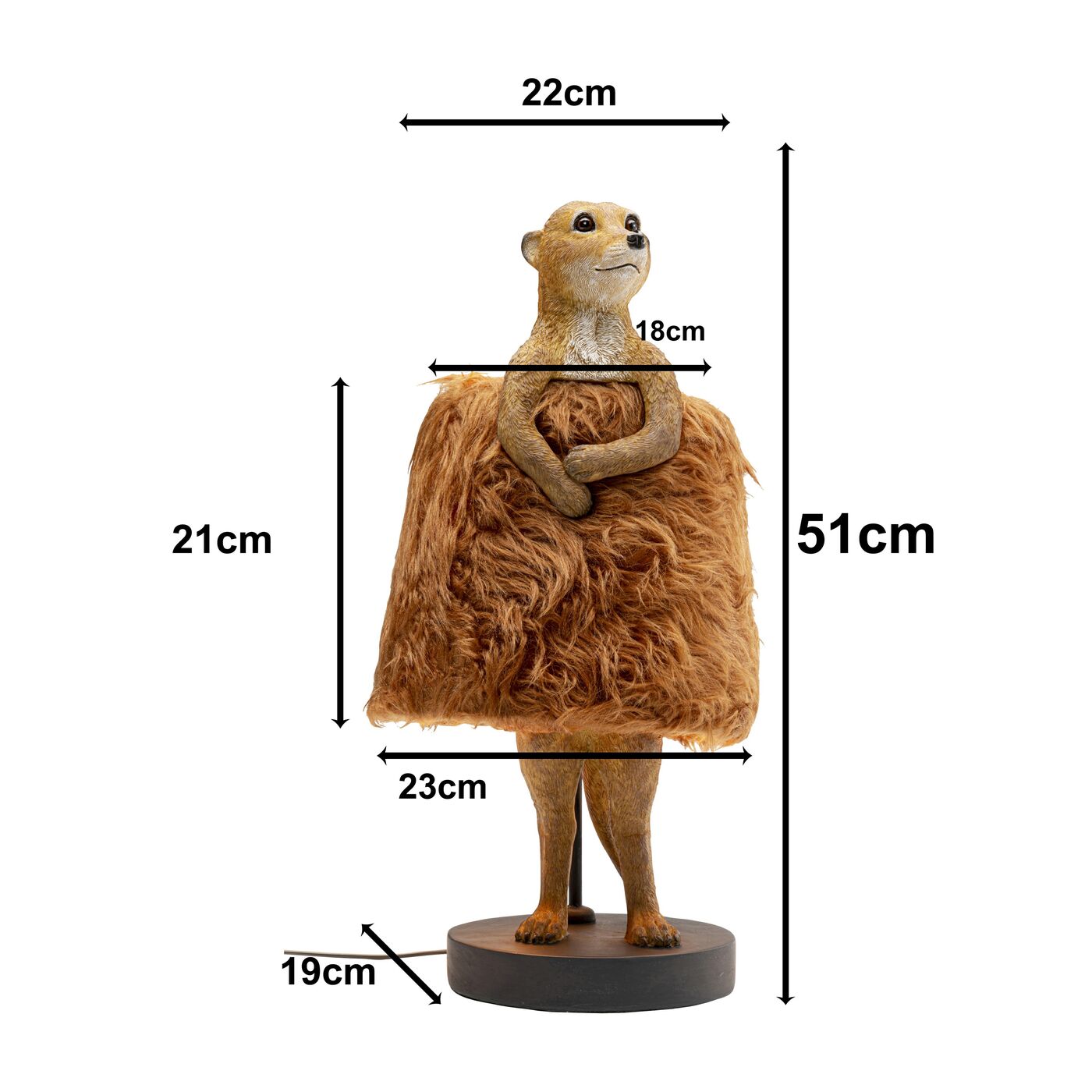 Светильник настольный Сурикат Meerkat Fur ракурс 5