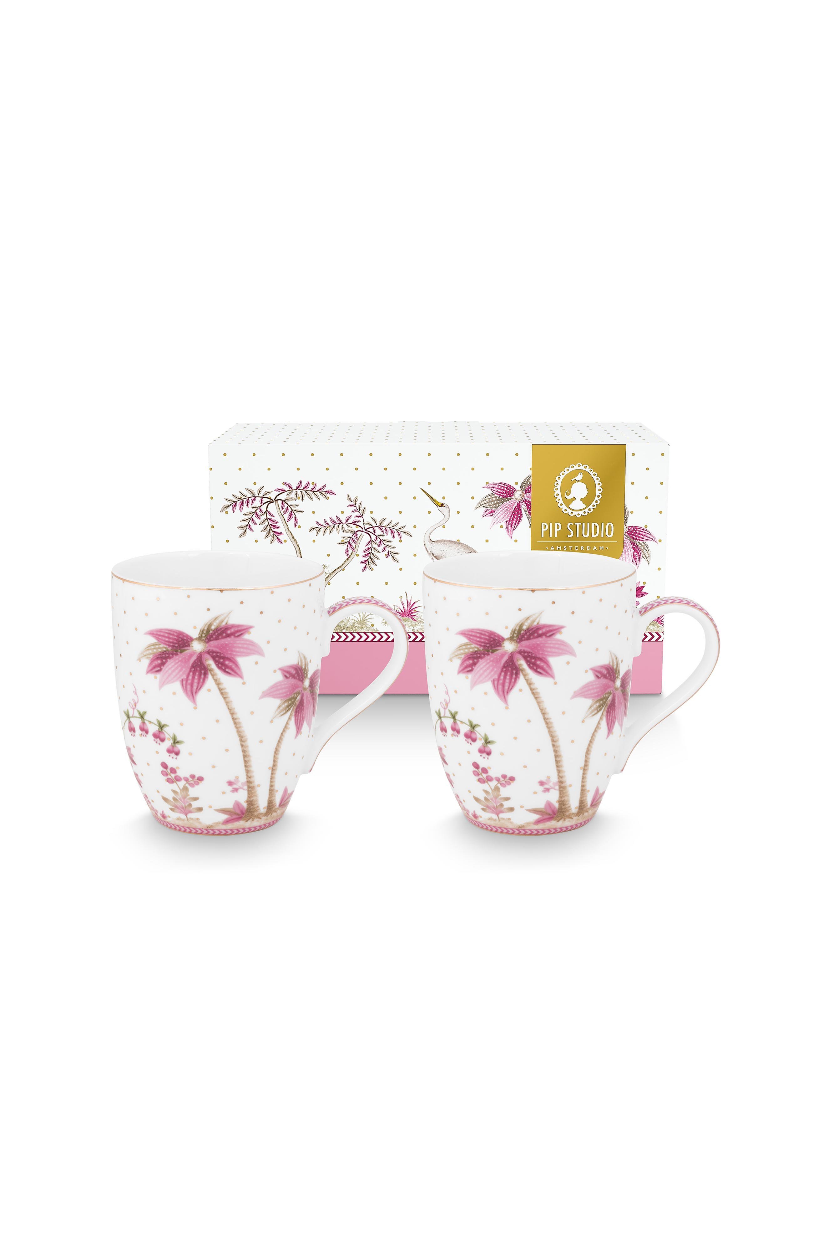Набор кружек больших (2 шт.) Jolie Dots Gold Pink ракурс 2