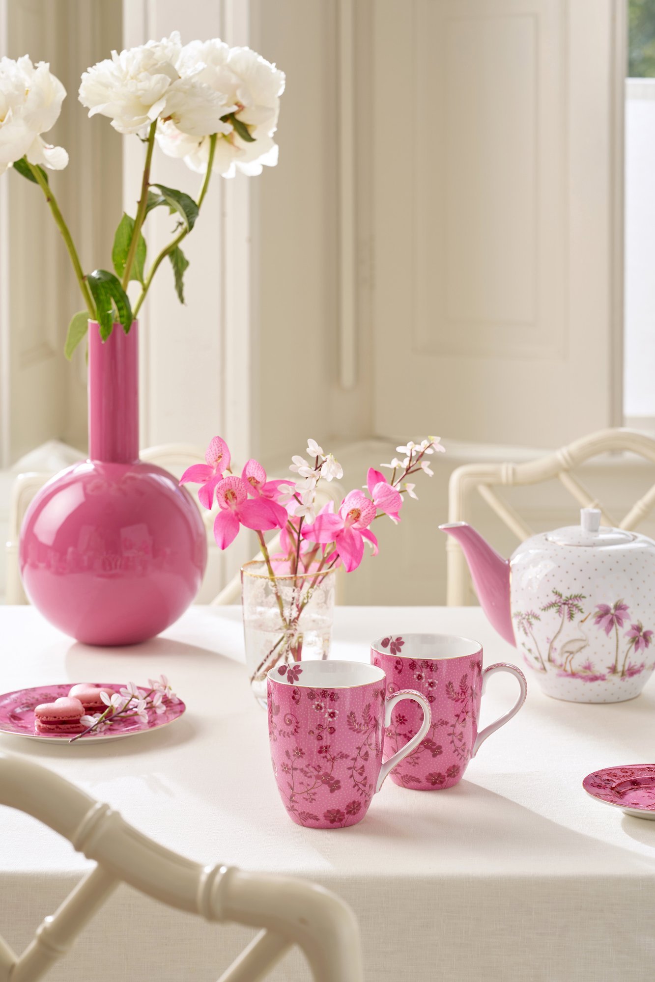 Набор кружек больших (2 шт.) Jolie Flowers Pink, 365 мл