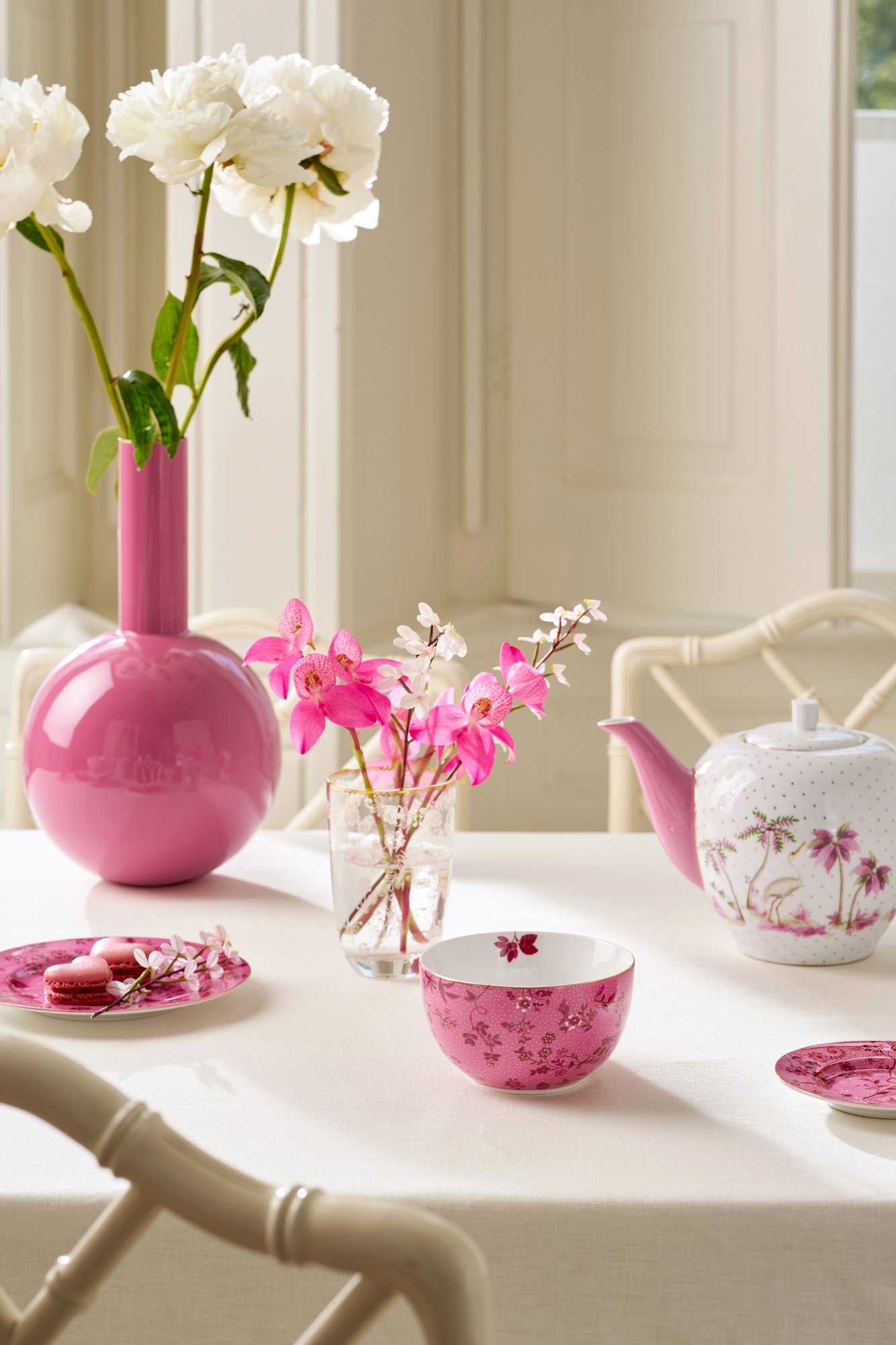 Набор пиал (2 шт.) Jolie Flowers Pink, Ø12 см