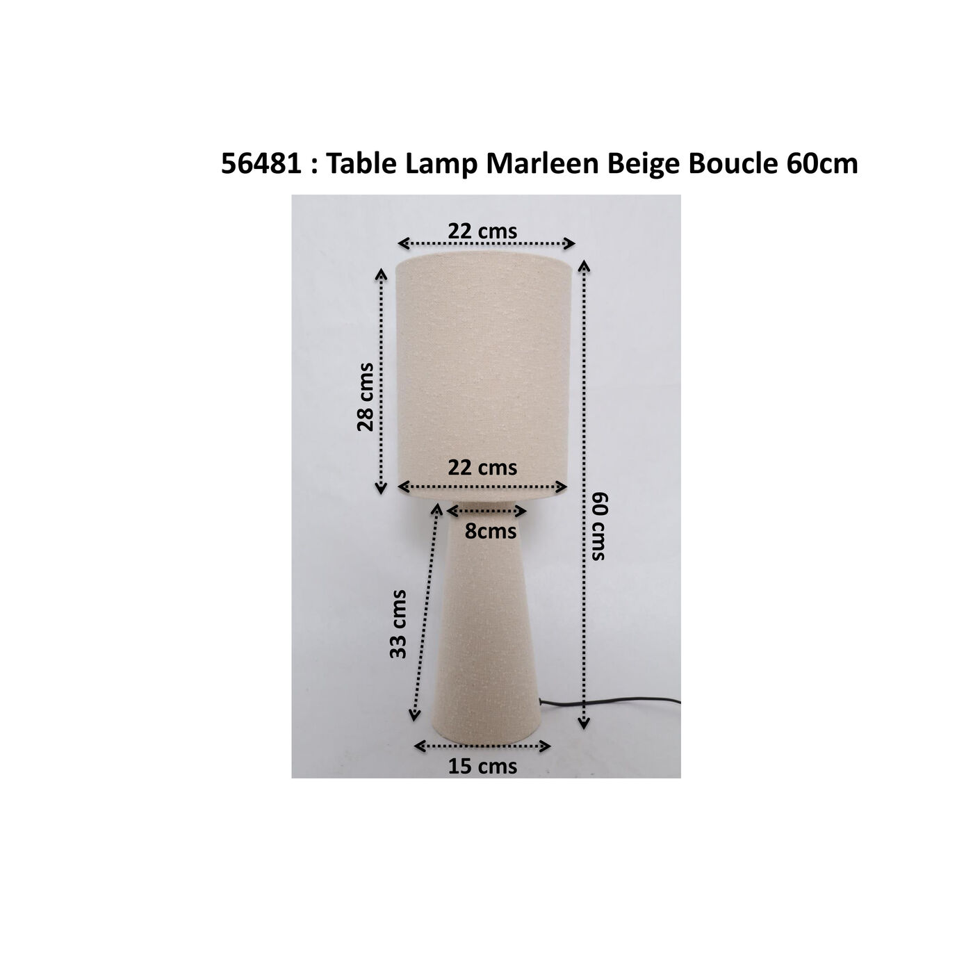Светильник настольный Marleen Beige Boucle ракурс 5