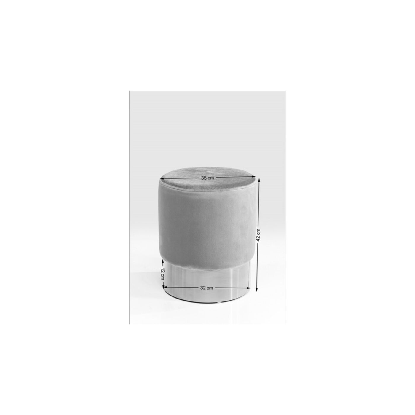 Пуф Cherry Light Grey Silver ракурс 4