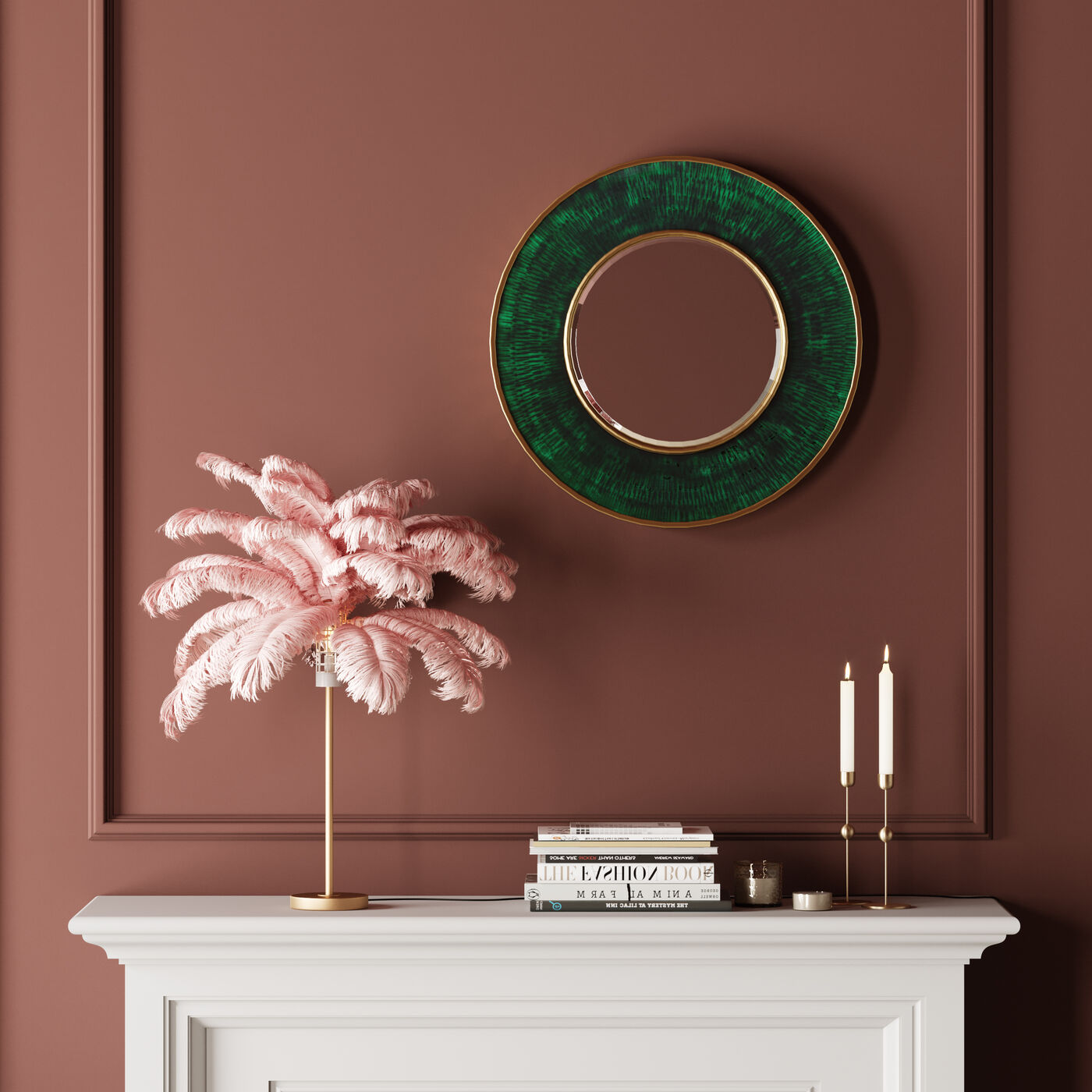 Светильник настольный Feather Palm Pink ракурс 8