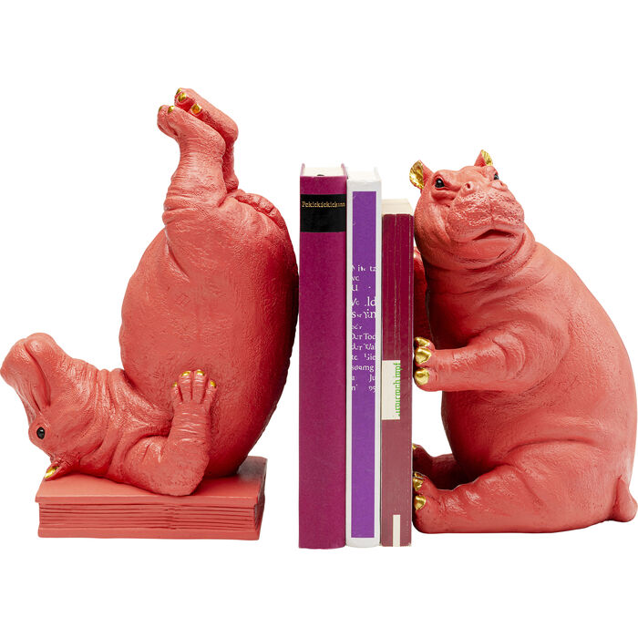Держатель для книг Hippo Pink Розовый бегемот (2 шт.), 26 см