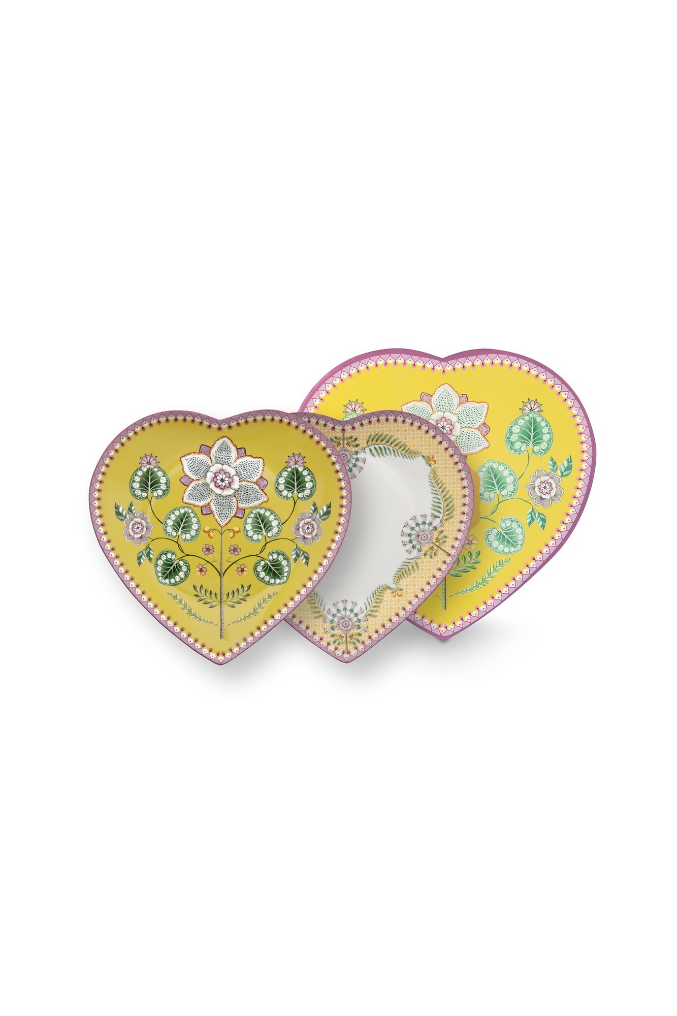 Набор тарелок в форме сердца (2 шт.) Lily&Lotus Yellow ракурс 2