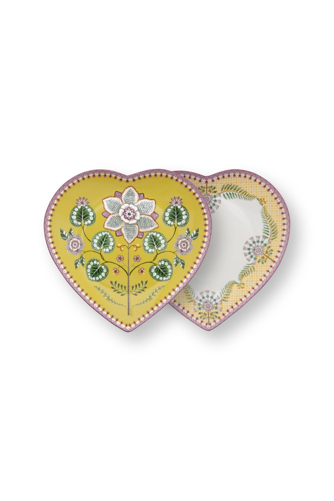 Набор тарелок в форме сердца (2 шт.) Lily&Lotus Yellow ракурс 3
