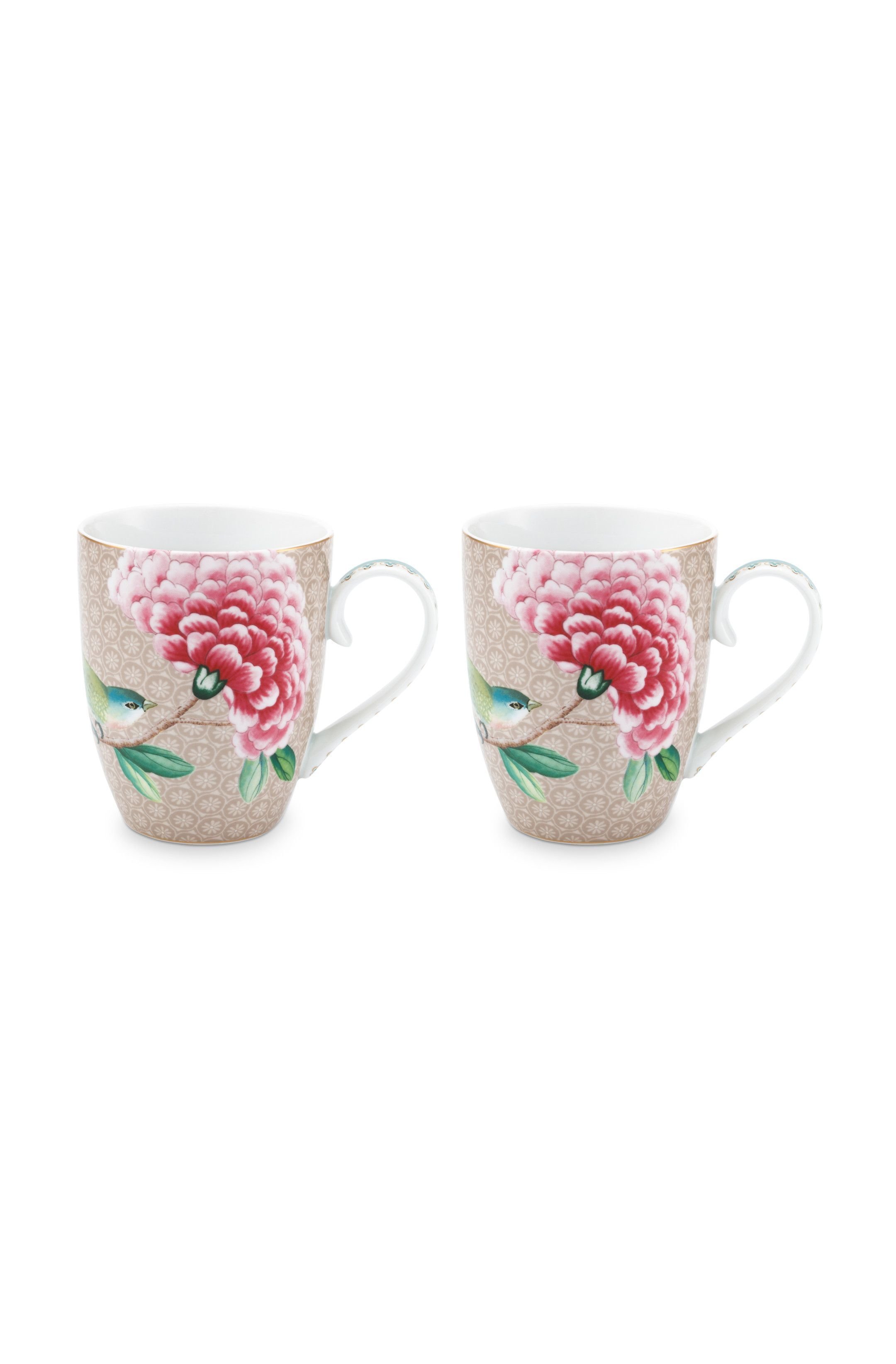 Набор кружек больших (2 шт.) Blushing Birds Khaki ракурс 2