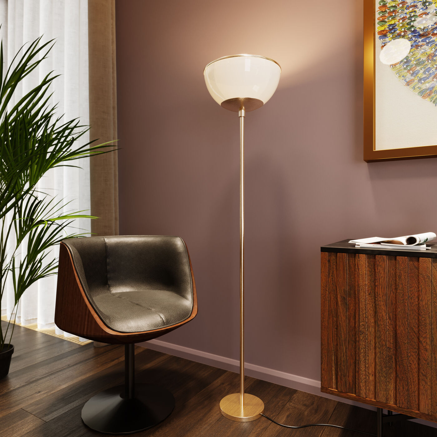 Кресло вращающееся Club Walnut ракурс 14