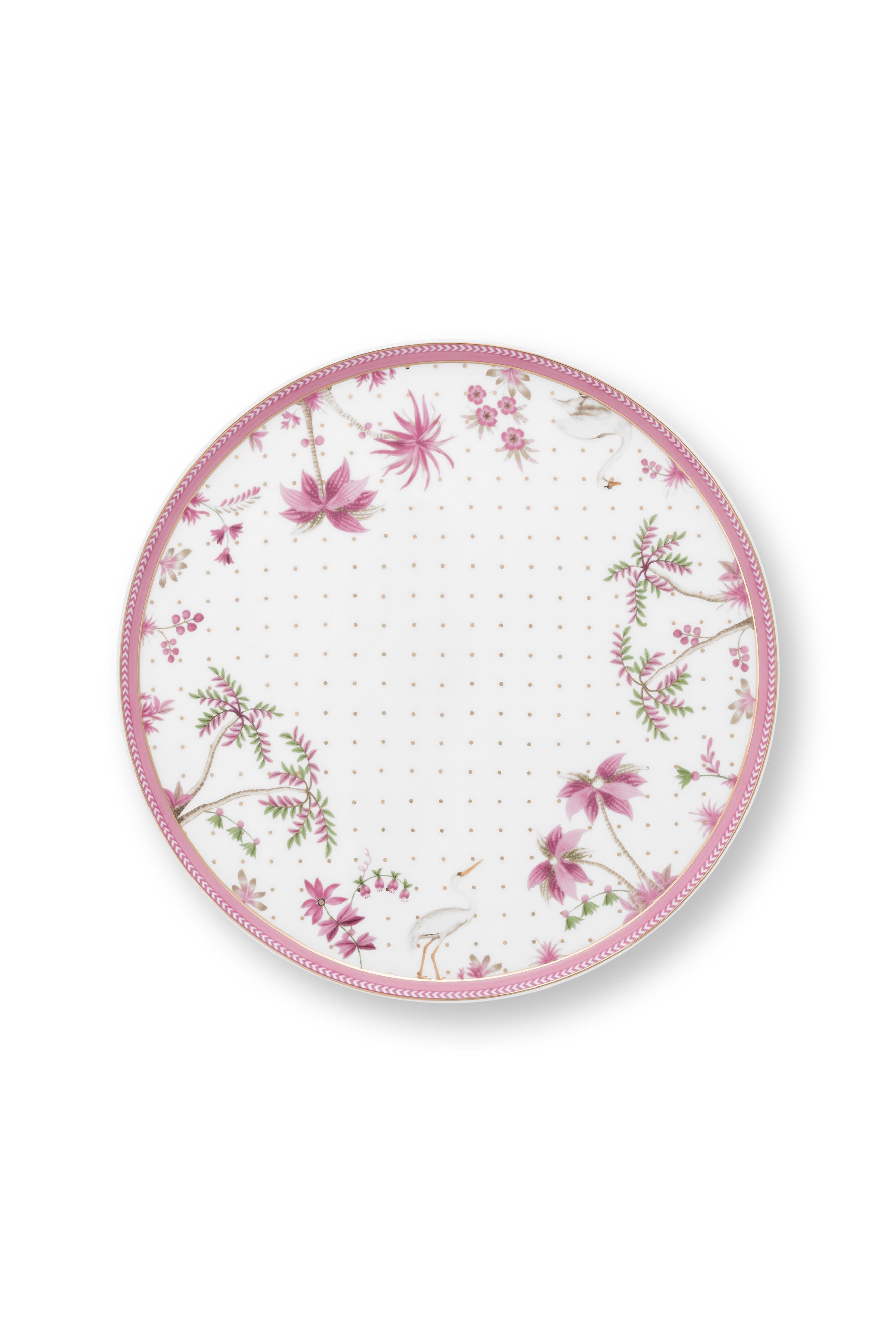 Блюдо для торта на ножке Jolie Dots Gold Pink ракурс 3