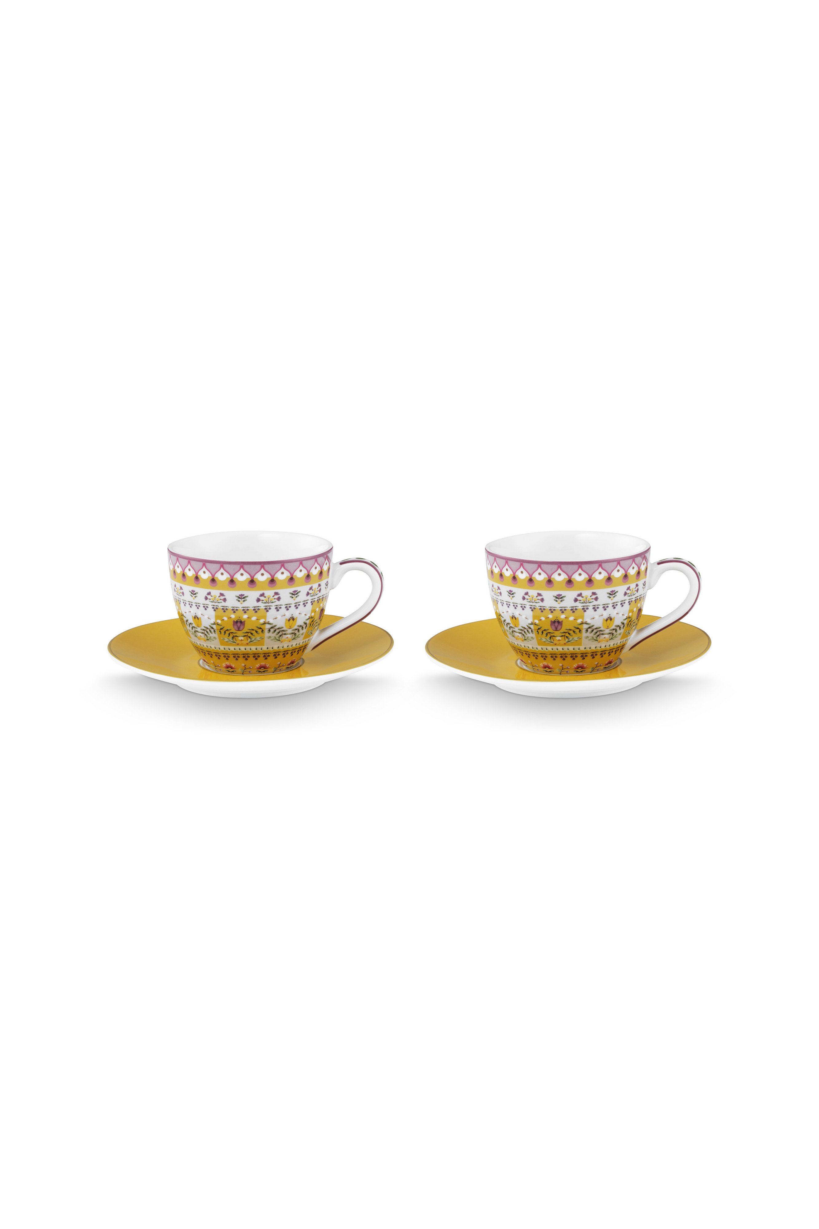 Набор чашек для эспрессо с блюдцами (4 пр.) Lily&Lotus Yellow ракурс 3