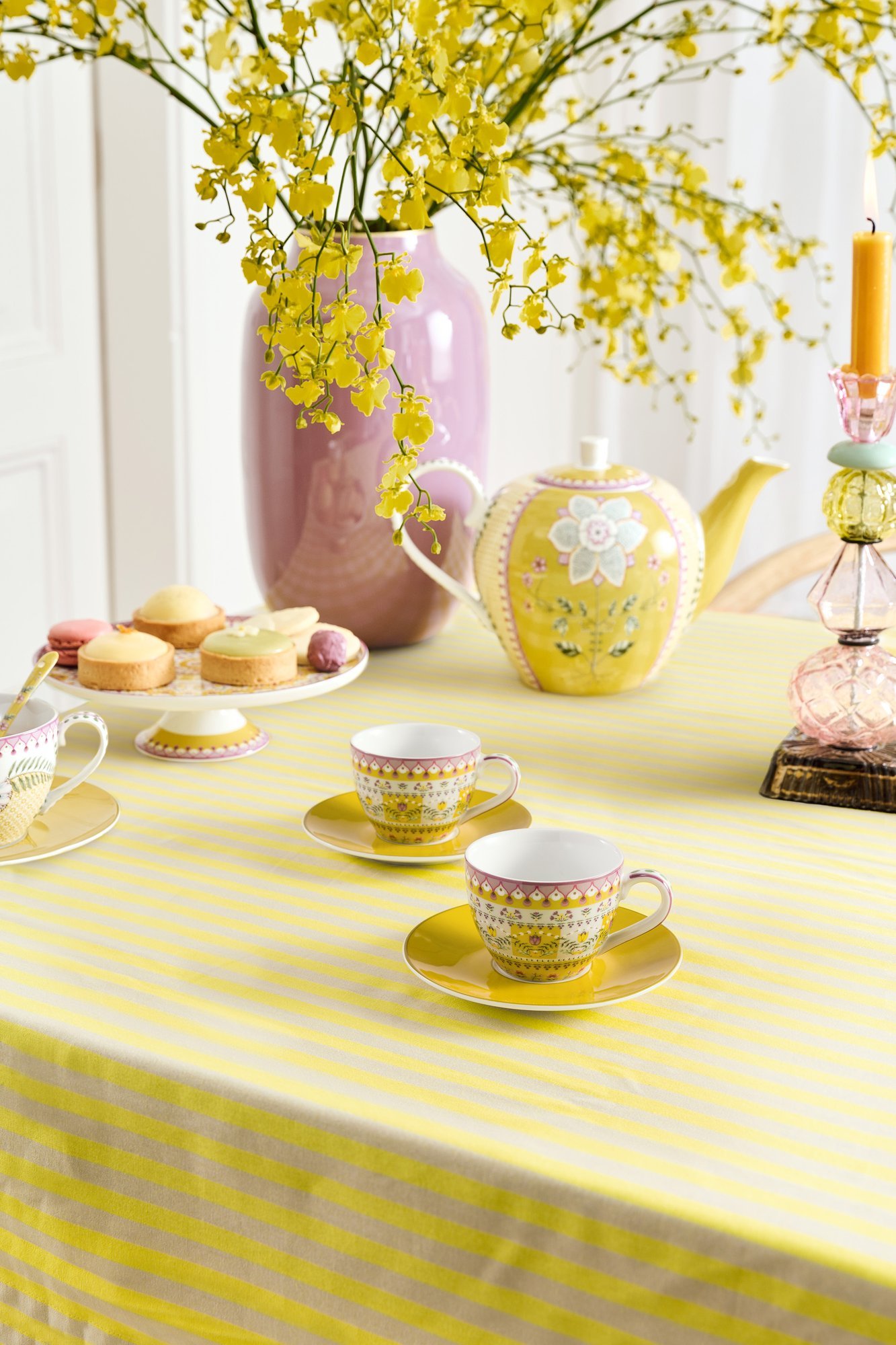 Набор чашек для эспрессо с блюдцами (4 пр.) Lily&Lotus Yellow, 120 мл
