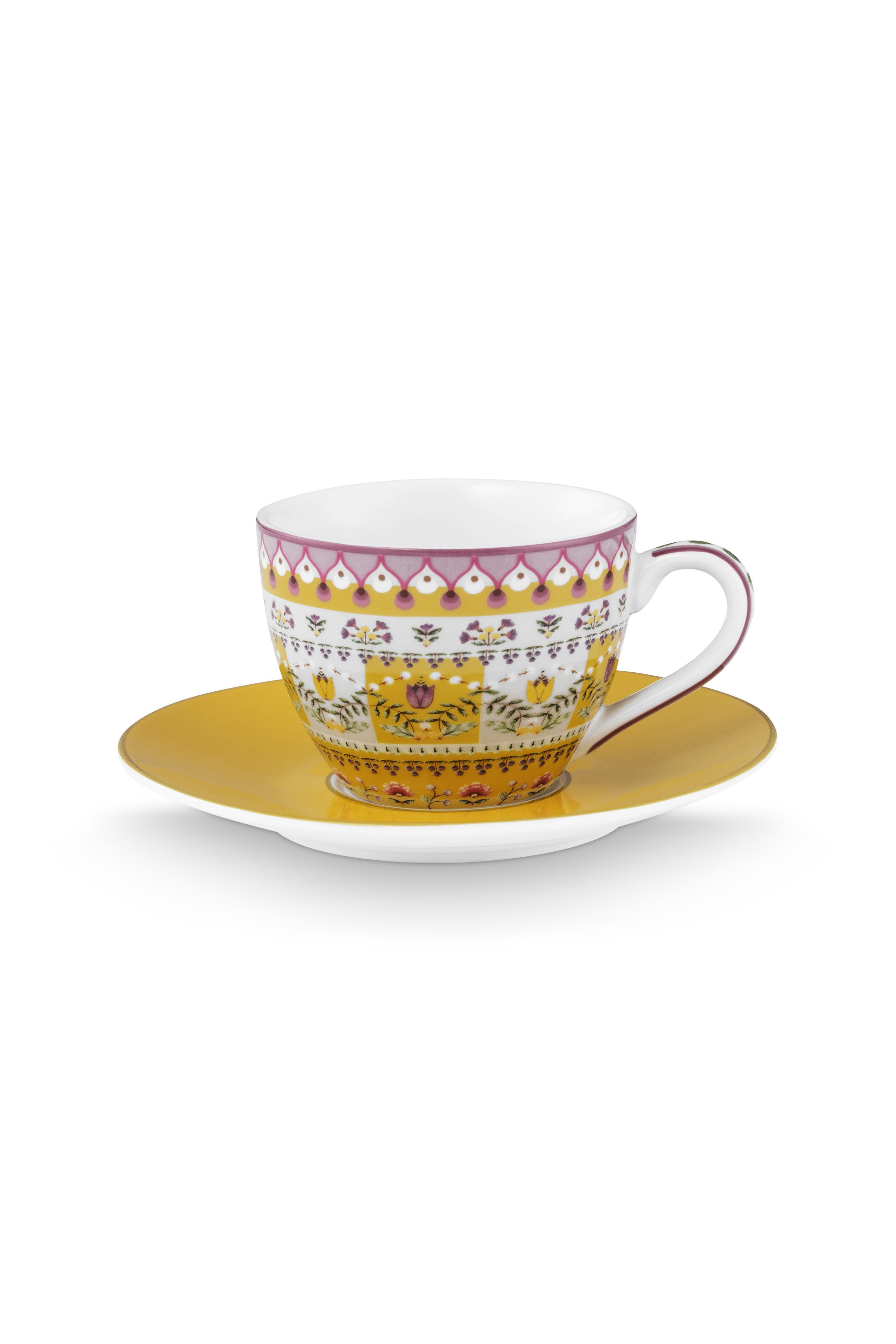 Набор чашек для эспрессо с блюдцами (4 пр.) Lily&Lotus Yellow ракурс 4