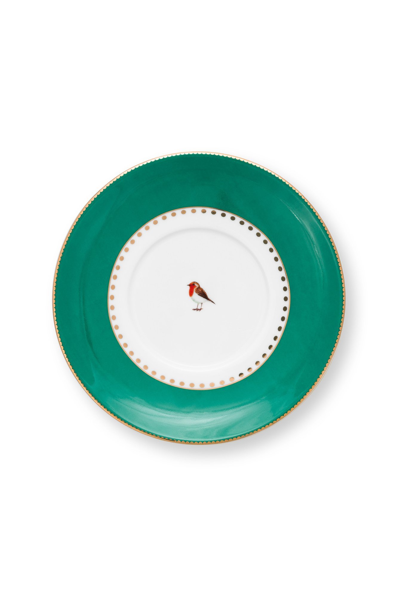 Набор чашек для эспрессо с блюдцами (4 пр.) Love Birds Stripes Emerald-Green ракурс 7