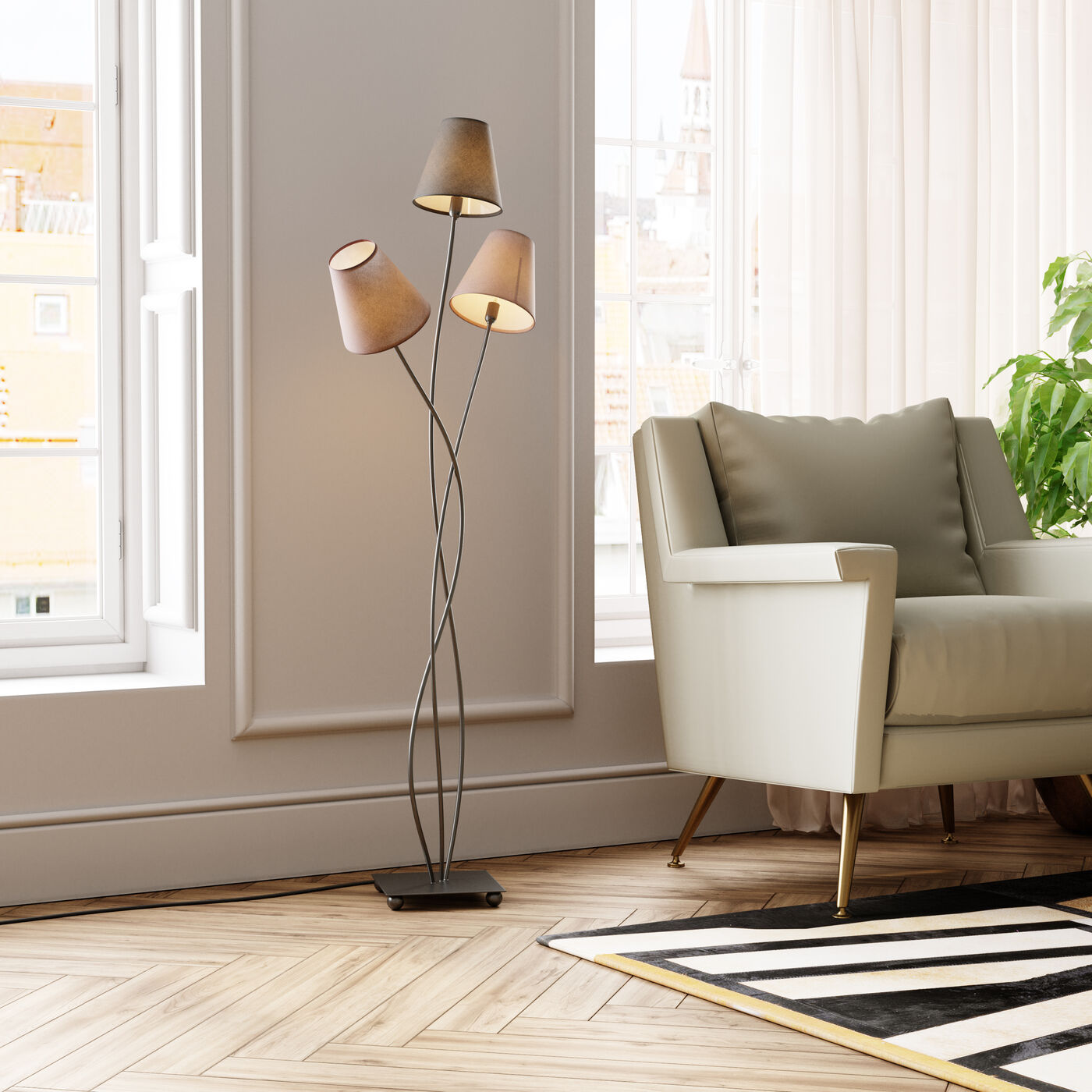 Светильник напольный Flexible Mocca Tre, 130 см