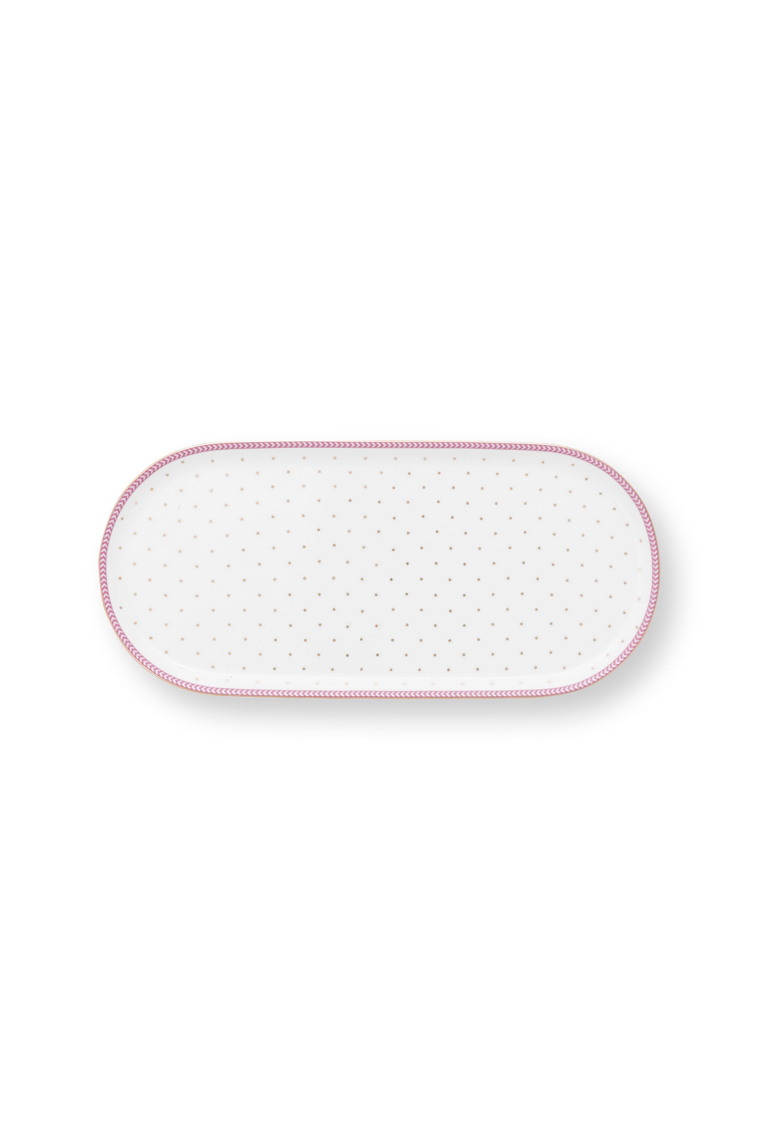 Поднос подстановочный для сахарницы и молочника Jolie Dots Gold Pink ракурс 2