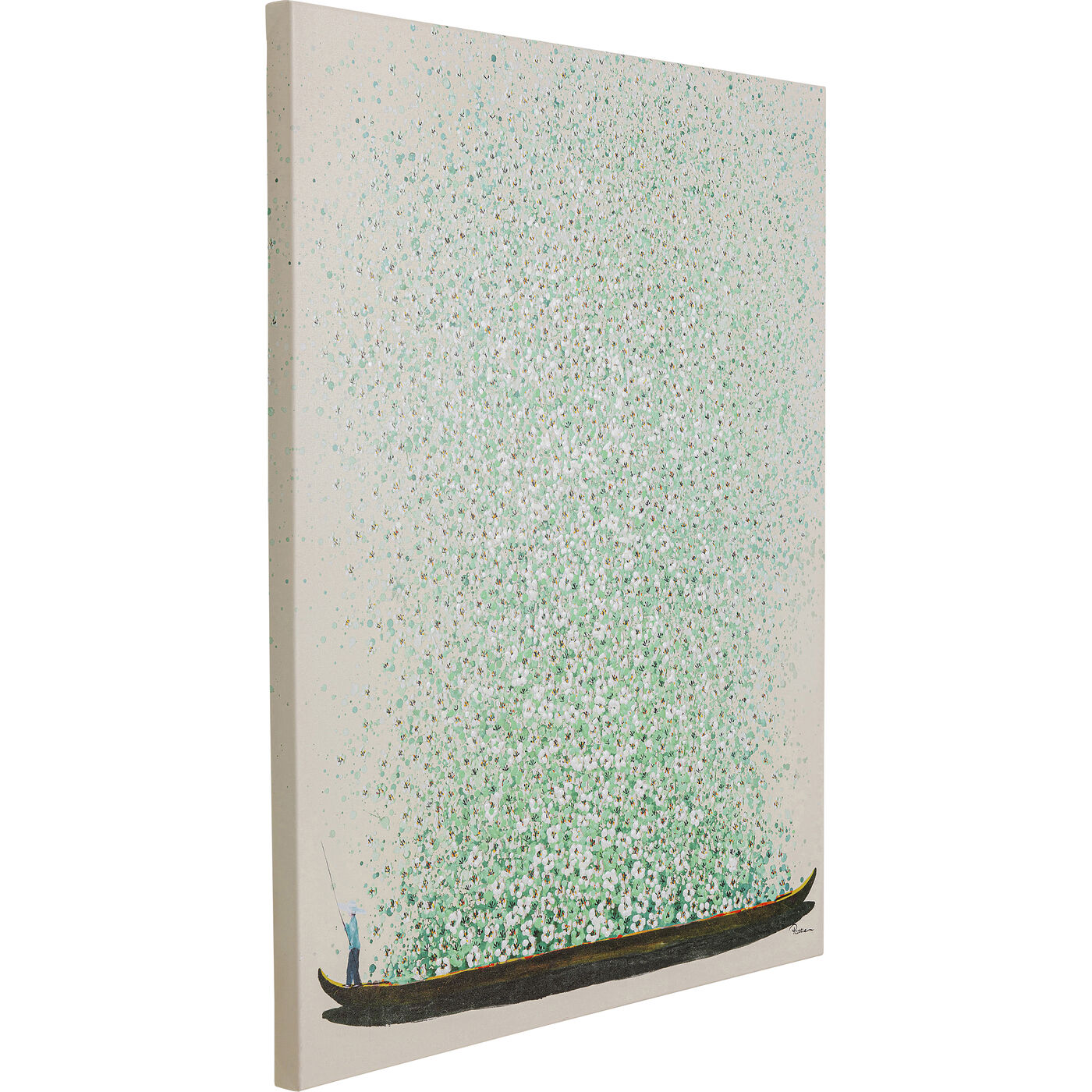 Картина на холсте Flower Boat Beige Green ракурс 5