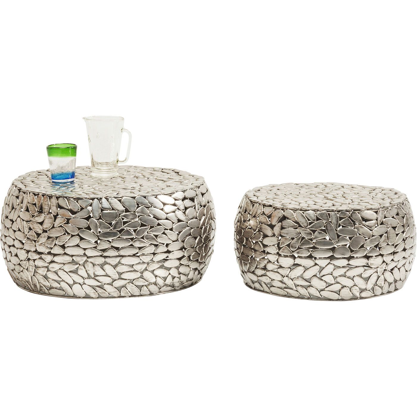 Стол кофейный Pebbles Deluxe Silver (2 шт.) ракурс 2