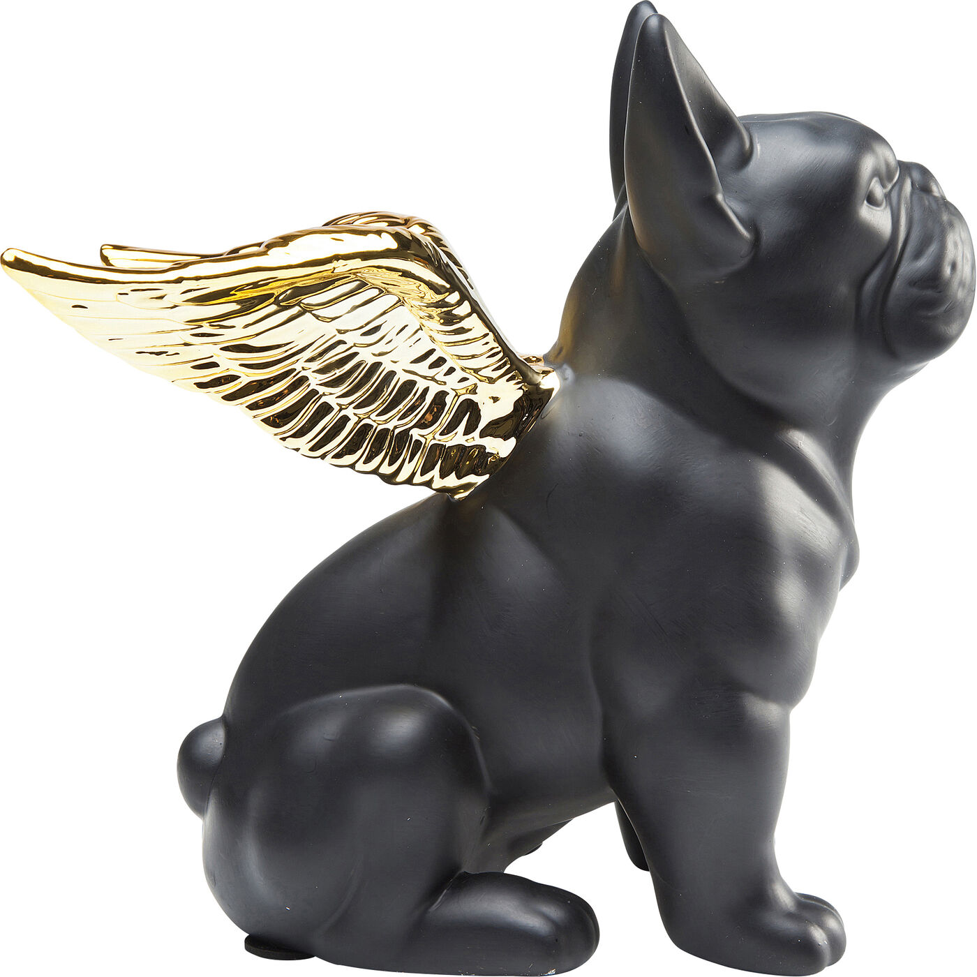Фигура декоративная Sitting Angel Dog Gold-Black ракурс 4