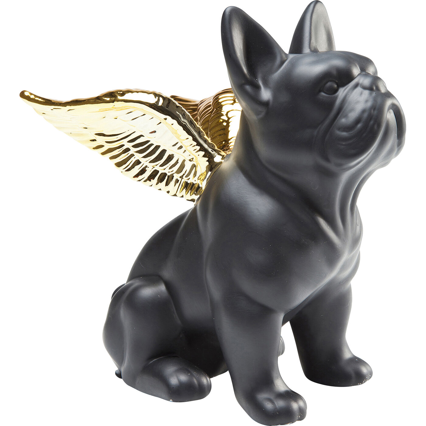 Фигура декоративная Sitting Angel Dog Gold-Black ракурс 2