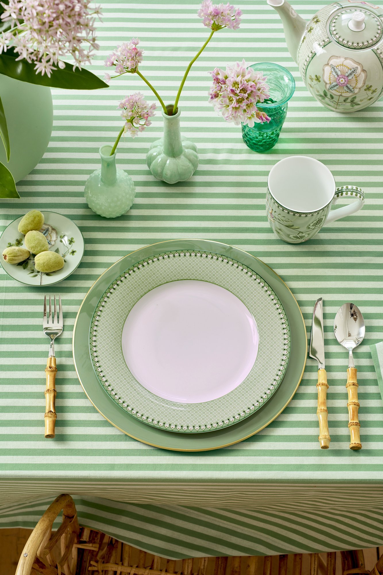 Набор тарелок (2 шт.) Lily&Lotus Tiles Light Green, Ø26,5 см