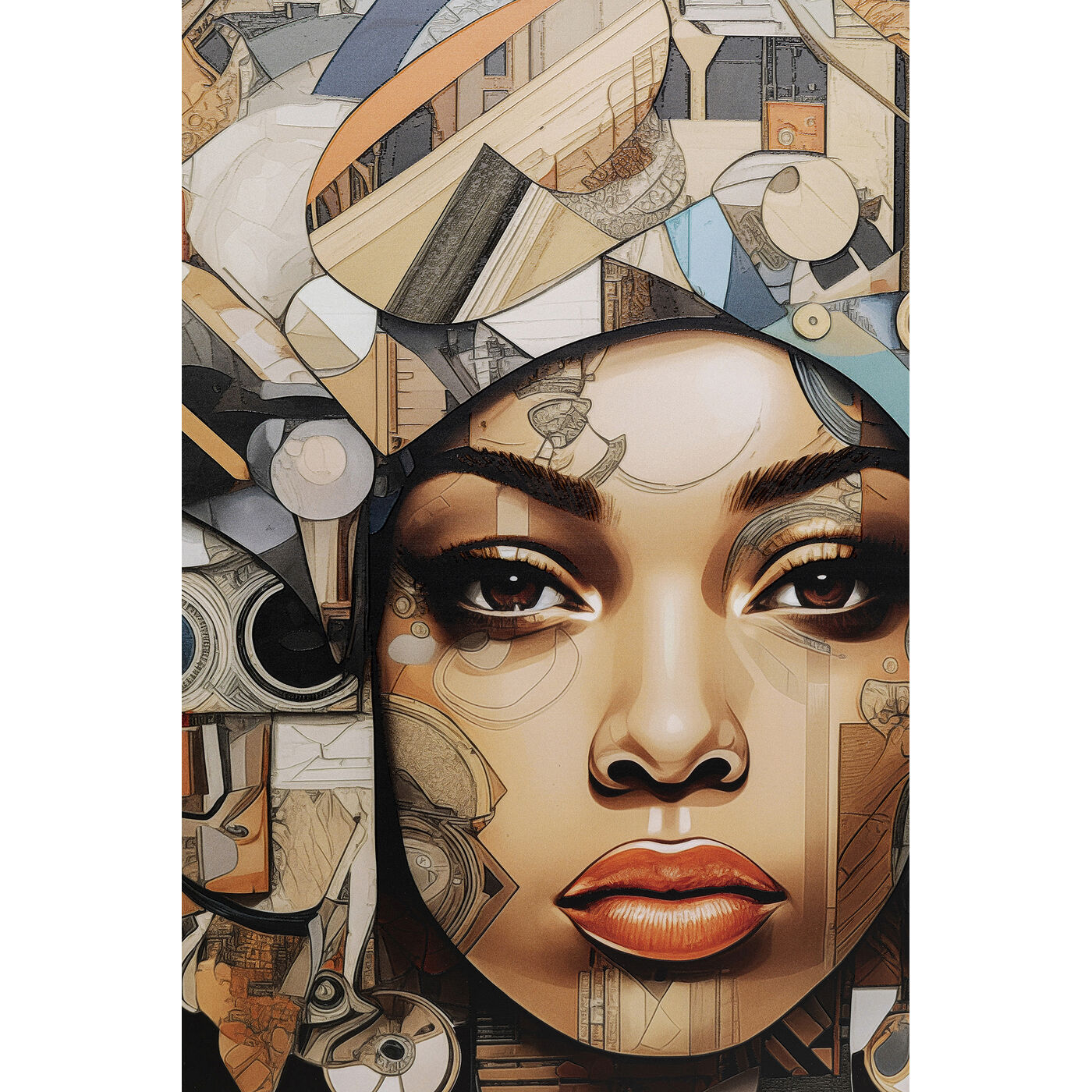 Картина стеклянная 3D Art Geo Woman ракурс 3