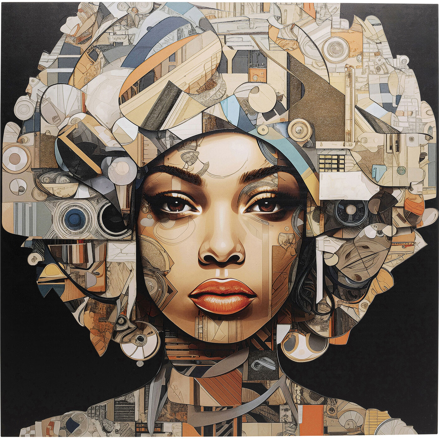 Картина стеклянная 3D Art Geo Woman, 80x80 см