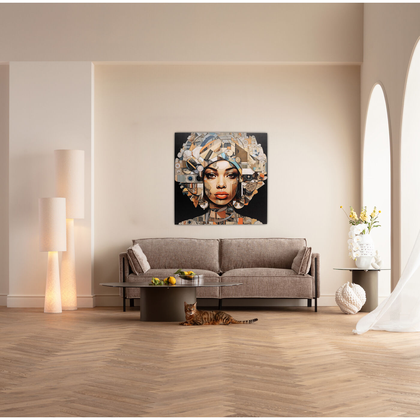 Картина стеклянная 3D Art Geo Woman ракурс 6