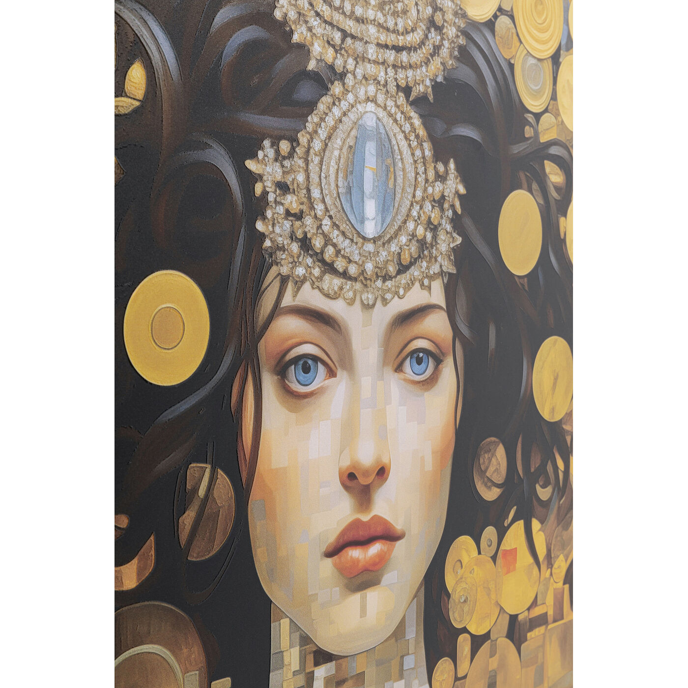 Картина стеклянная Art Nouveau Lady 3D ракурс 3