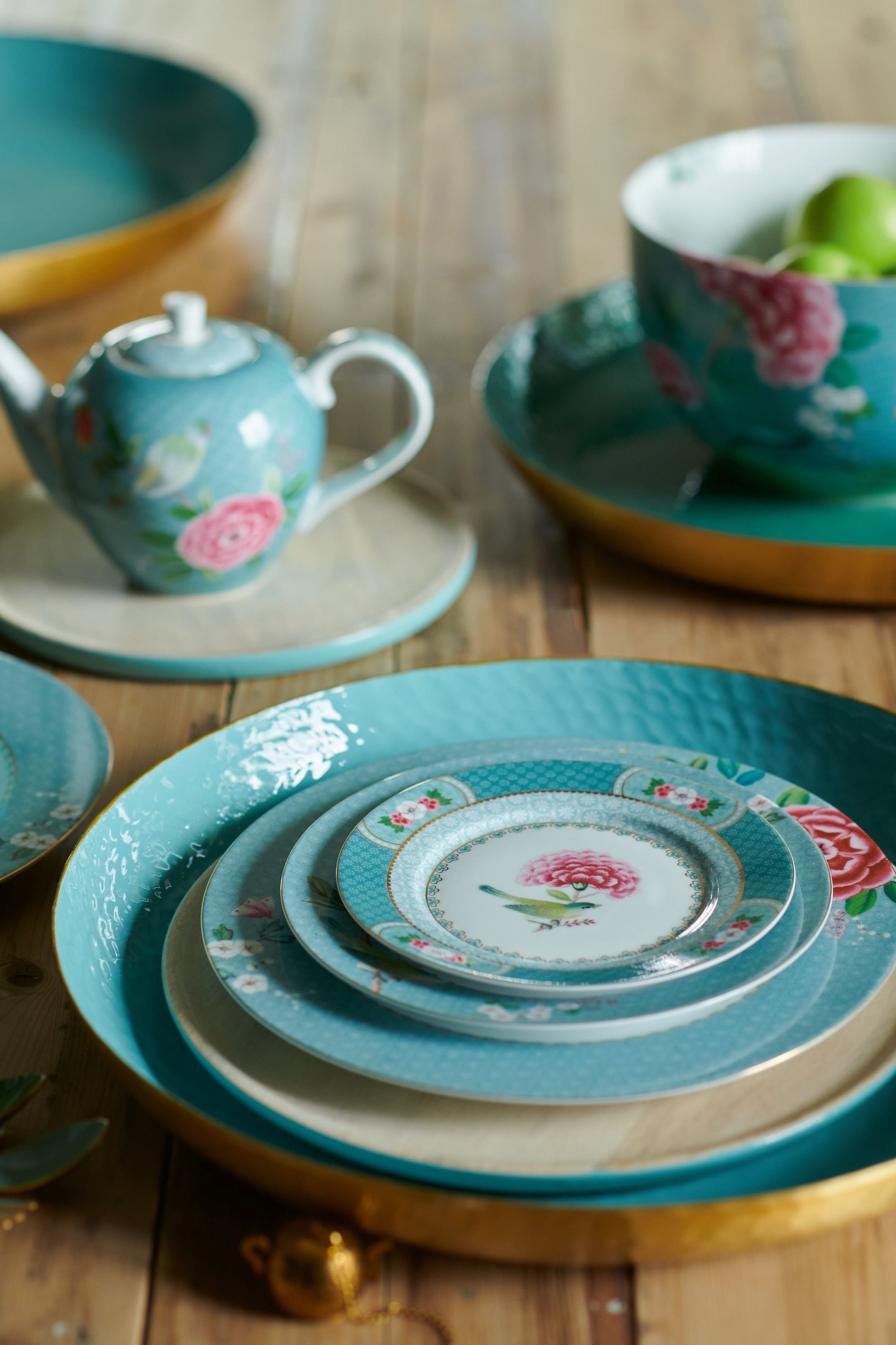 Набор тарелок (2 шт. по Ø17 см) Blushing Birds Blue ракурс 5