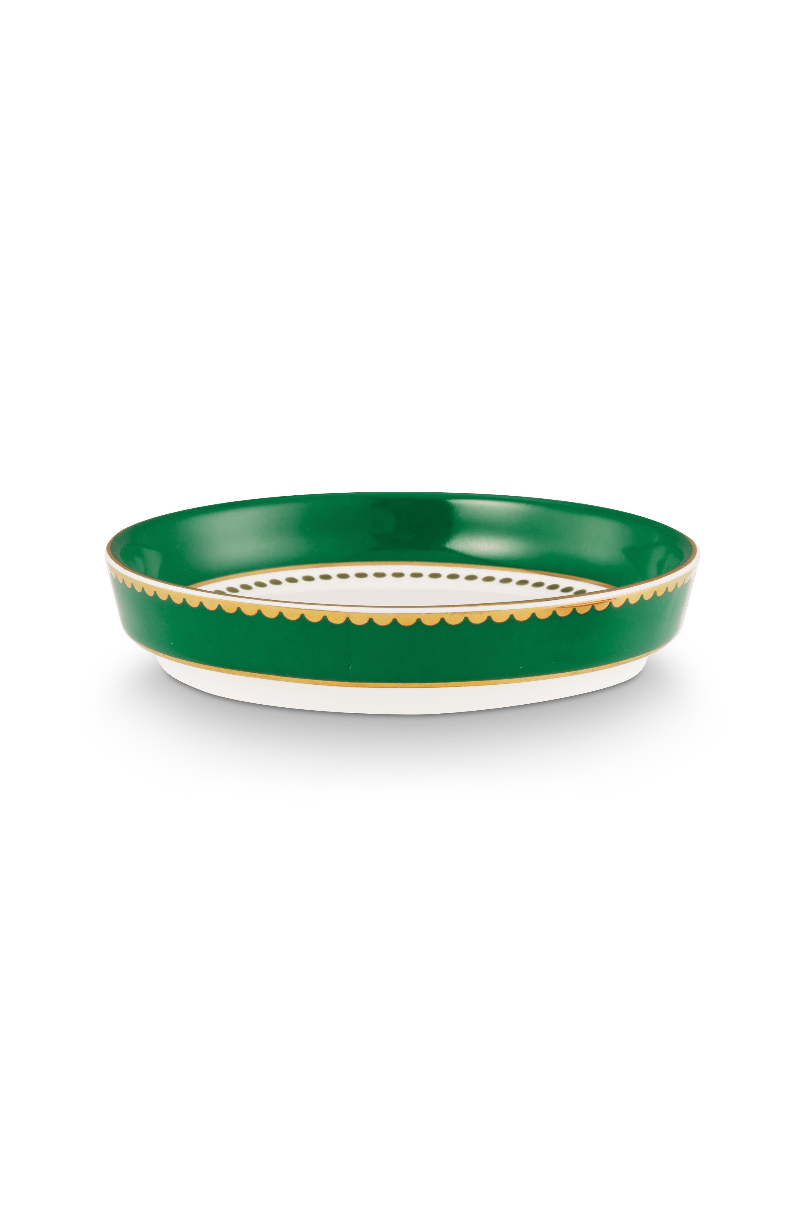 Набор предметов для чаепития Love Birds Stripes Emerald-Green (кружка 300 мл, блюдце для чайных пакетиков, ситечко для чая) ракурс 10