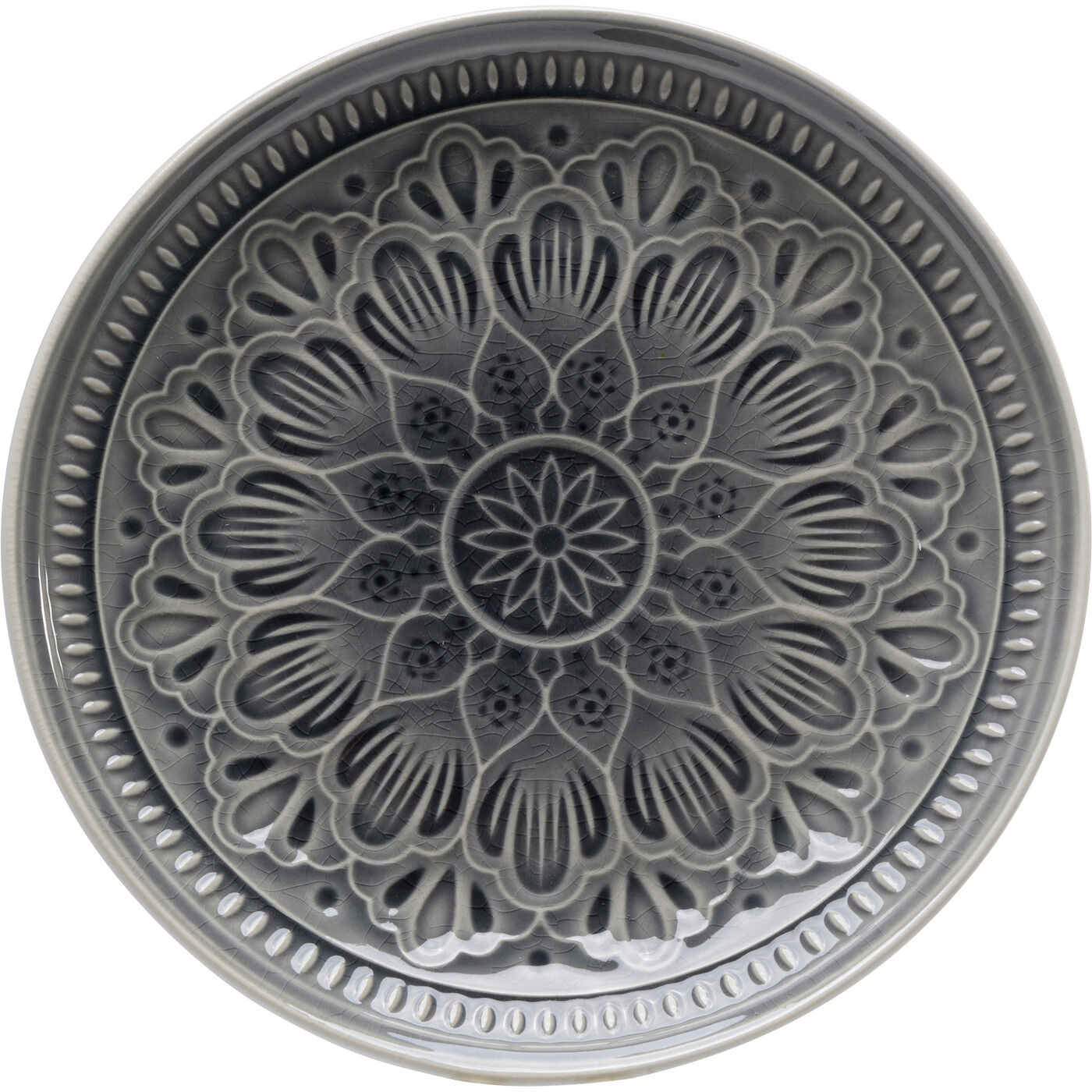 Тарелка Sicilia Mandala Grey, Ø21 см