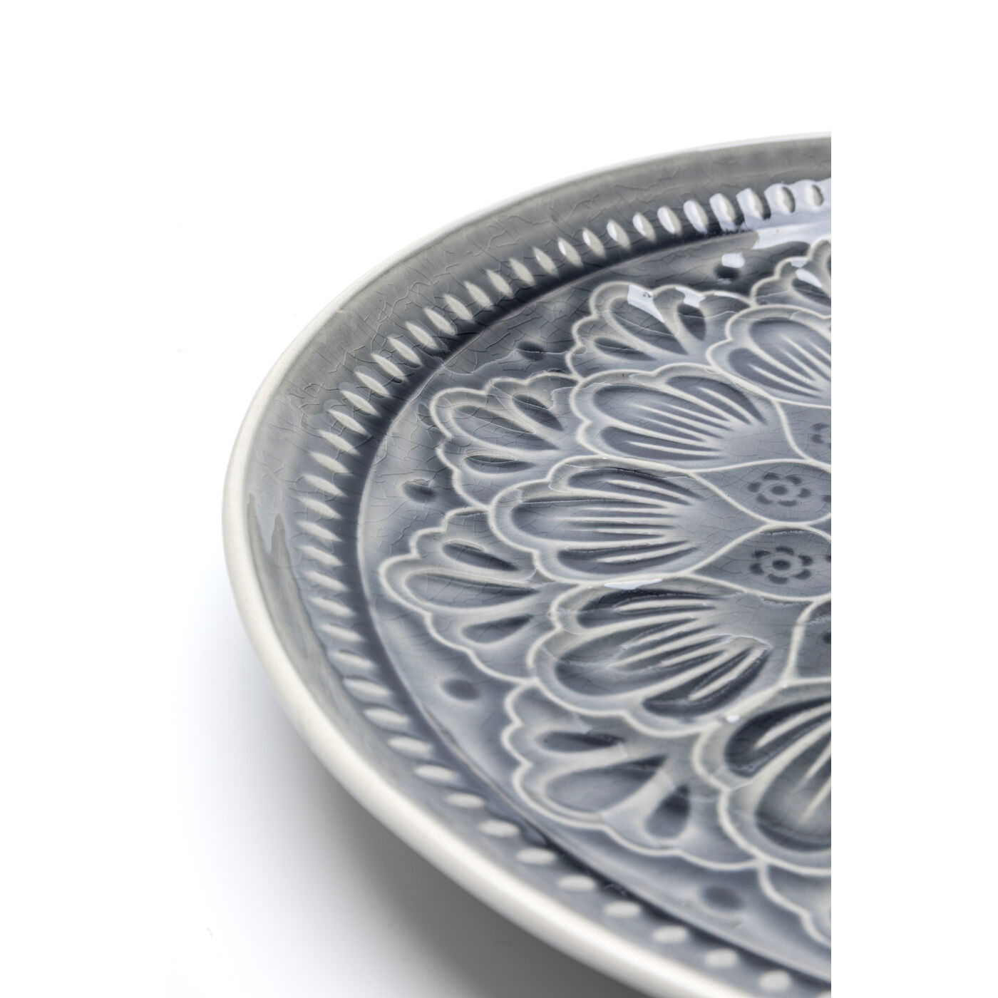 Тарелка Sicilia Mandala Grey ракурс 2