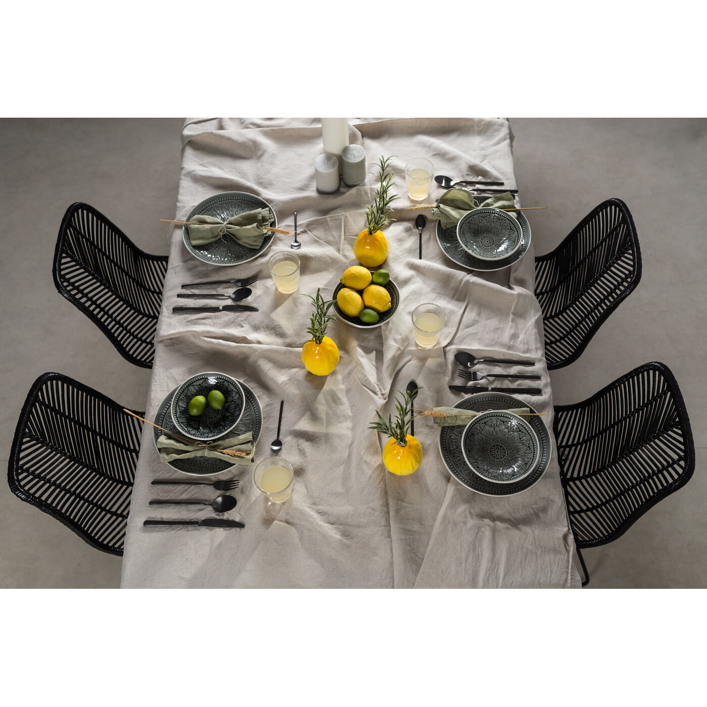Тарелка Sicilia Mandala Grey ракурс 7
