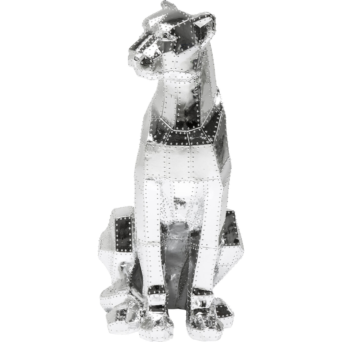 Фигура декоративная Sitting Cat Rivet Chrome ракурс 3