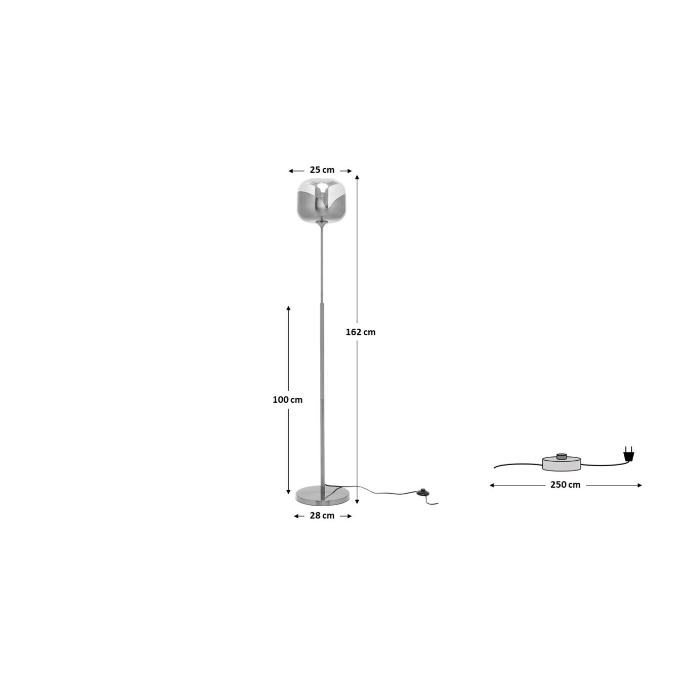 Светильник напольный Chrome Goblet Ball ракурс 7