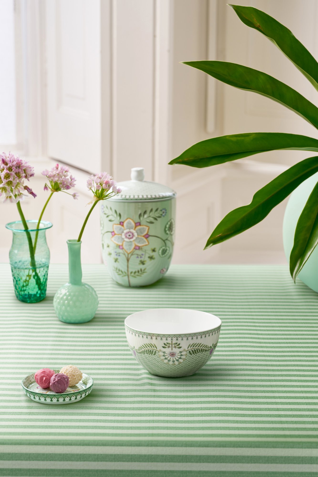 Набор пиал (2 шт.) Lily&Lotus Tiles Light Green, Ø15 см