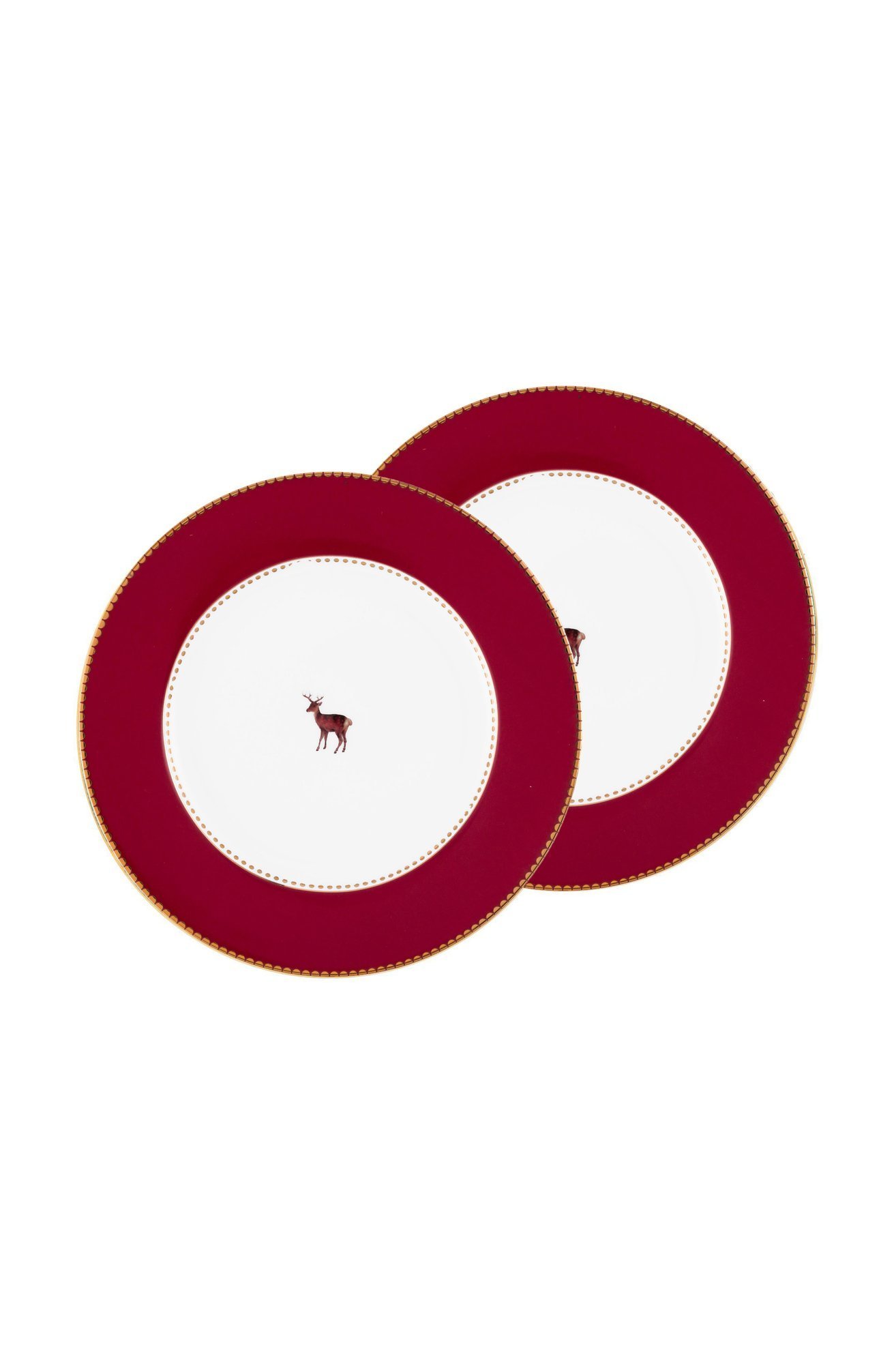 Набор тарелок (2 шт.) Love Birds Dark Red ракурс 2