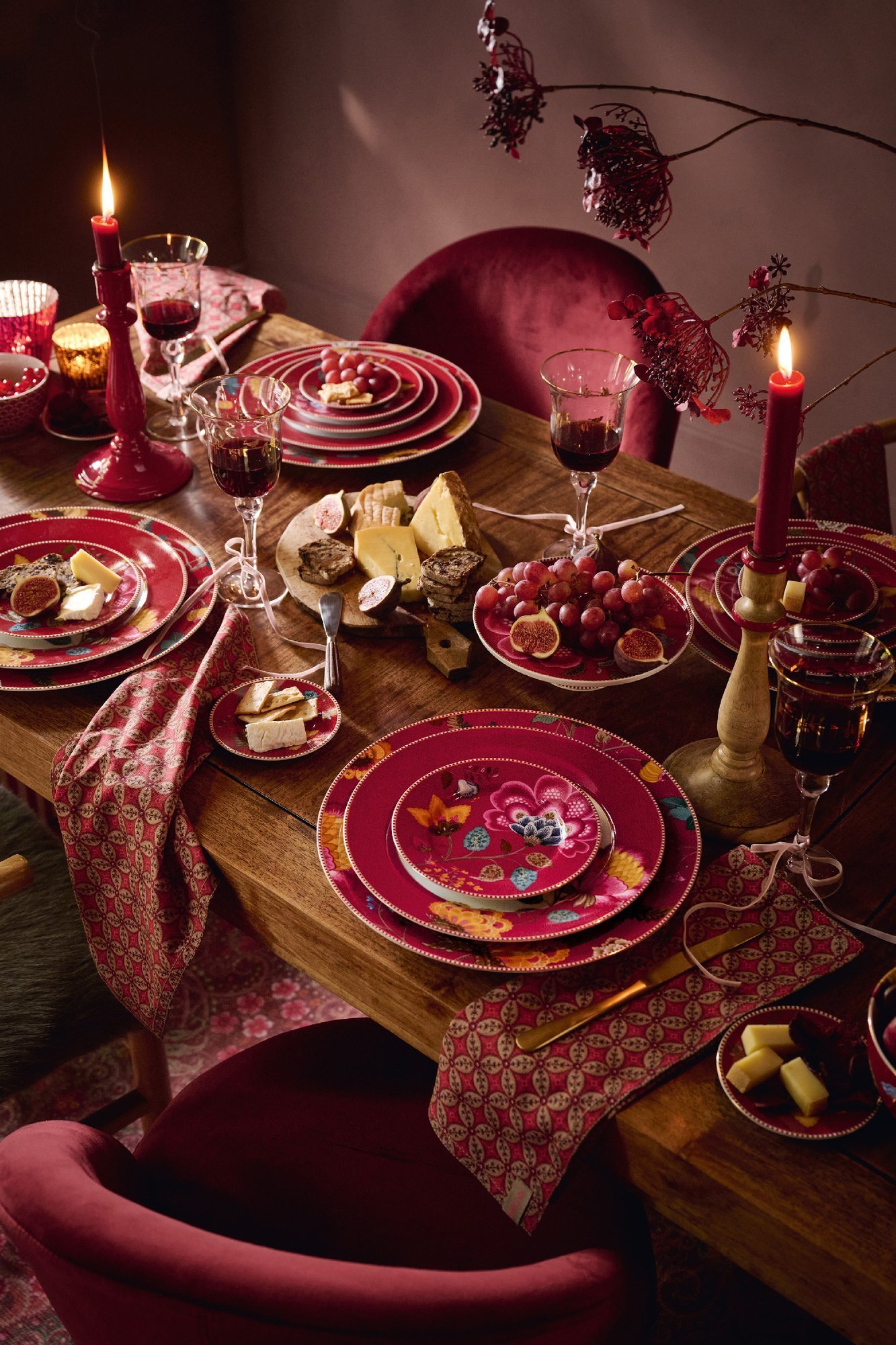 Чайник заварочный большой Blooming Tales Fantasy Dark Red, 1,6 л