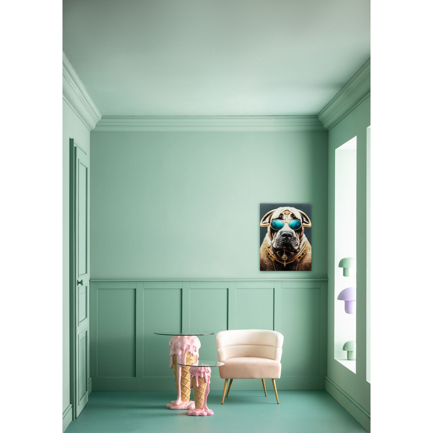 Картина стеклянная Fashion Dog ракурс 6