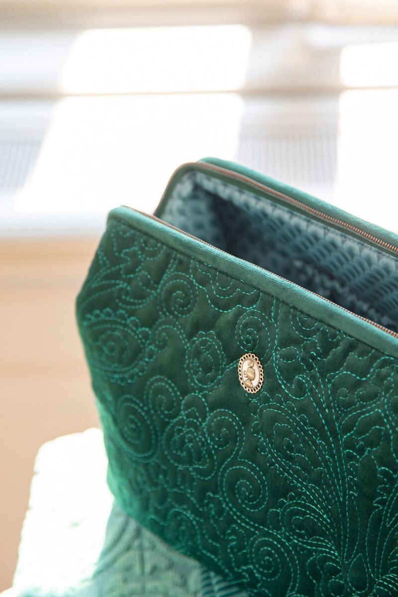 Косметичка XL Velvet Quilted Days Green ракурс 6