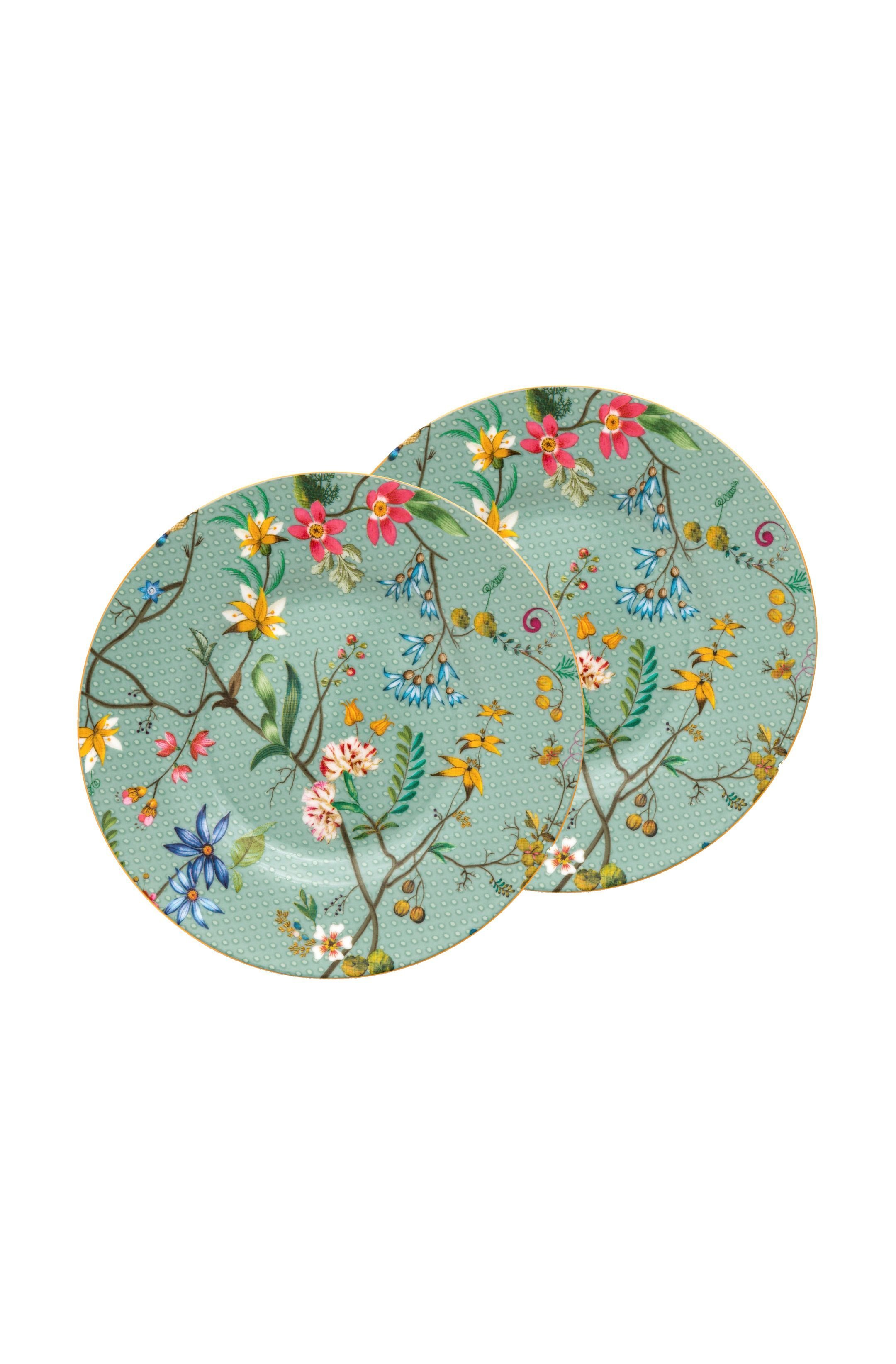 Набор блюдец (2 шт. по Ø12 см) Jolie Flowers Blue ракурс 2