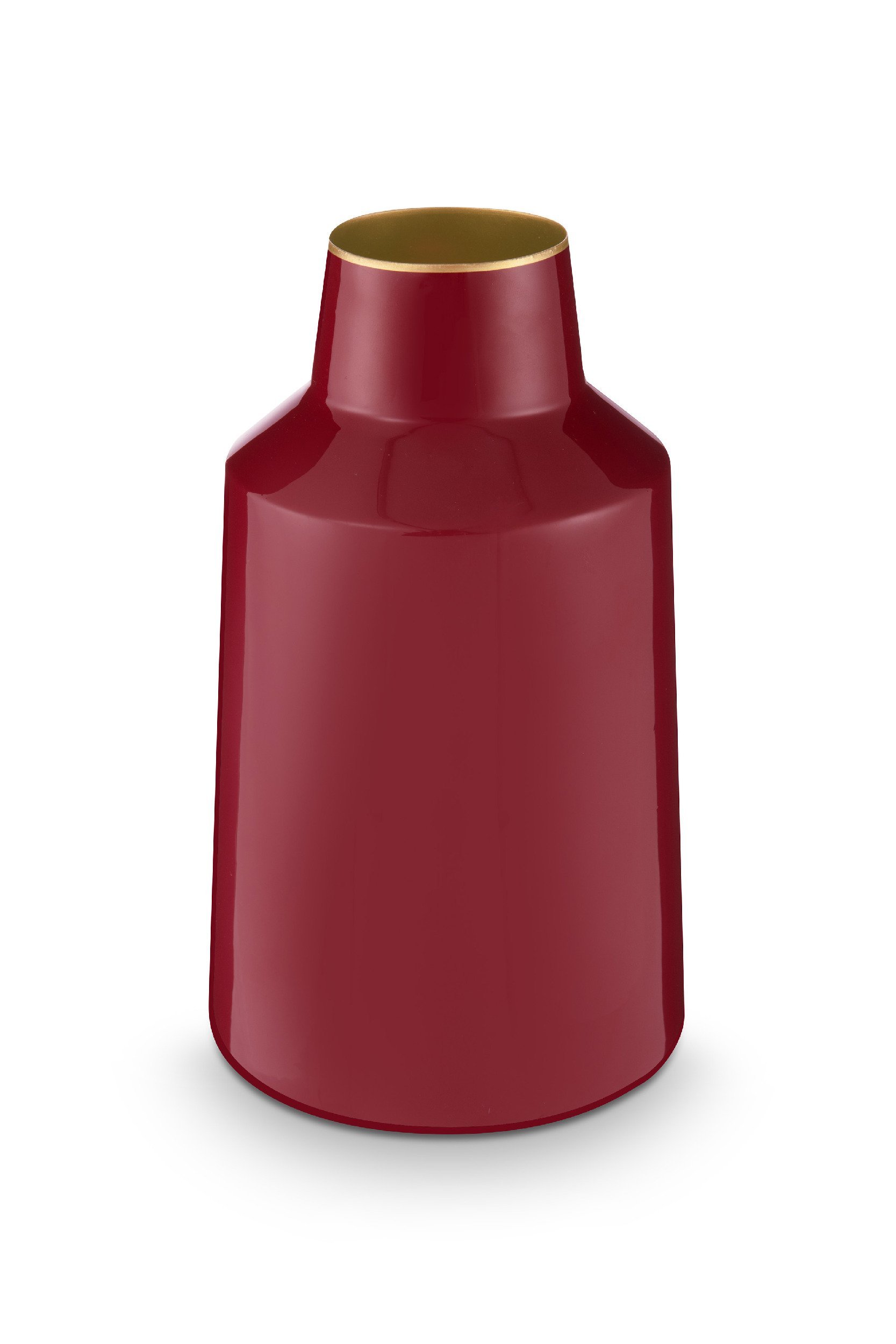Ваза фигурная Metal Dark Red, 12х20 см ракурс 2