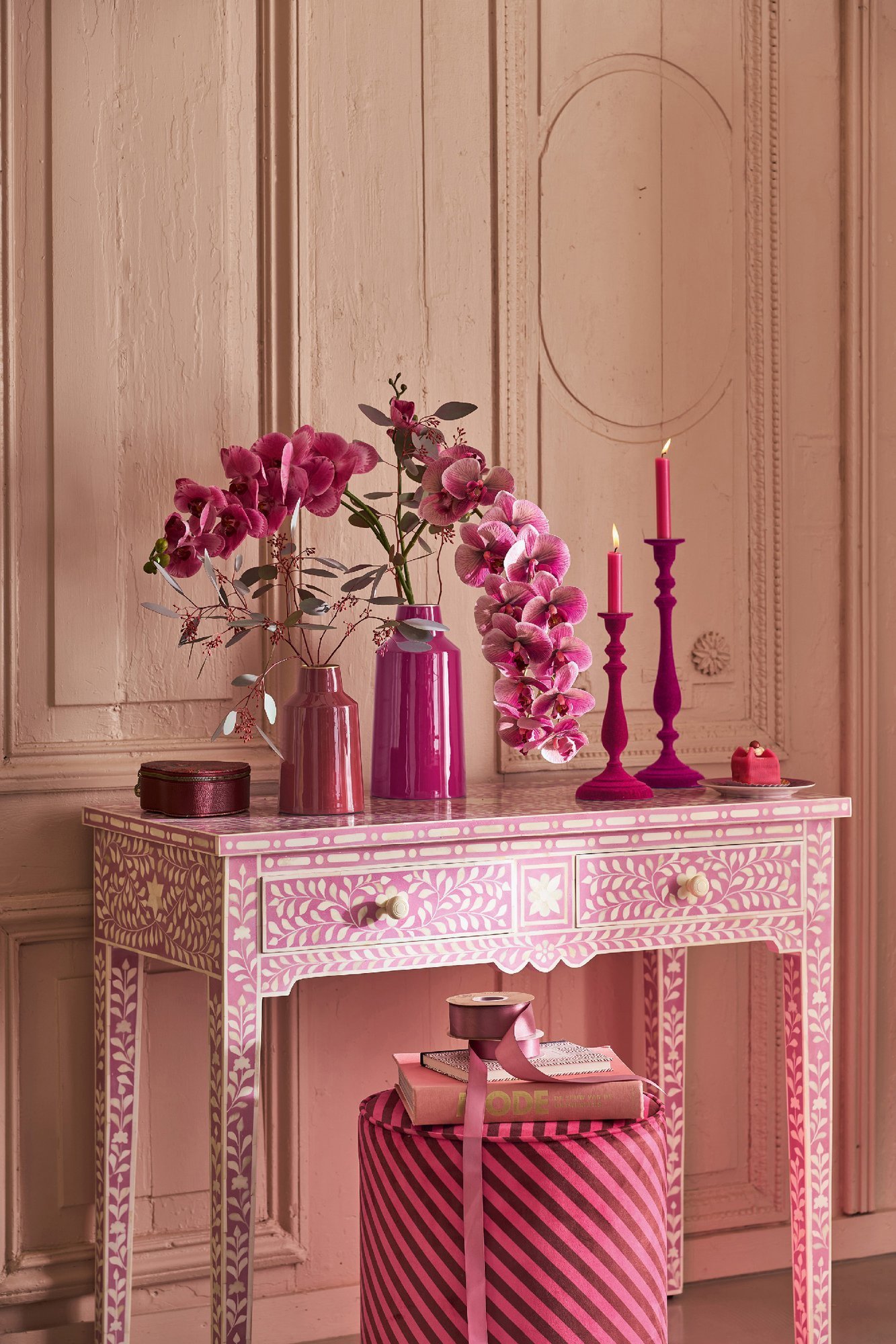 Подсвечник Velvet Pink, 11х27 см
