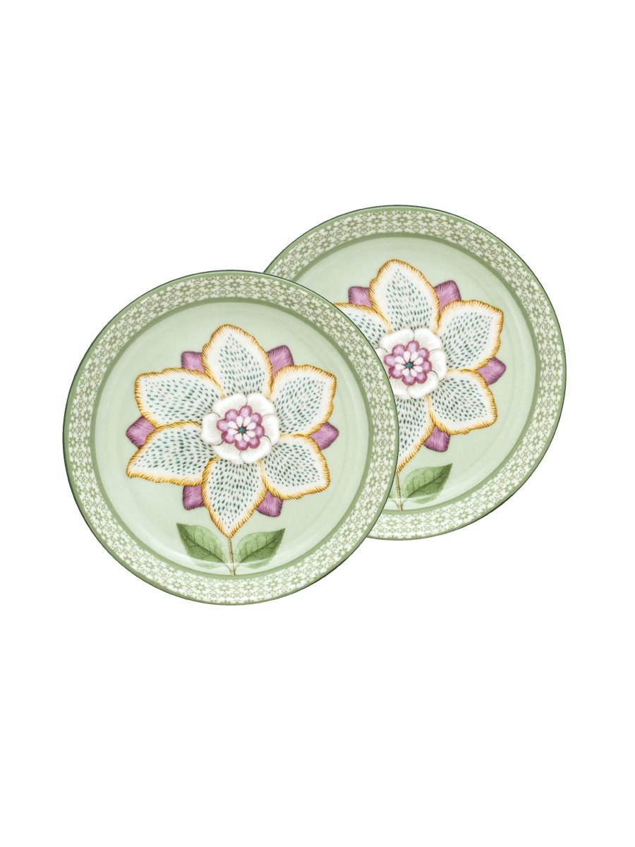 Набор блюдец для чайных пакетиков (2 шт.) Lily&Lotus Light Green ракурс 2